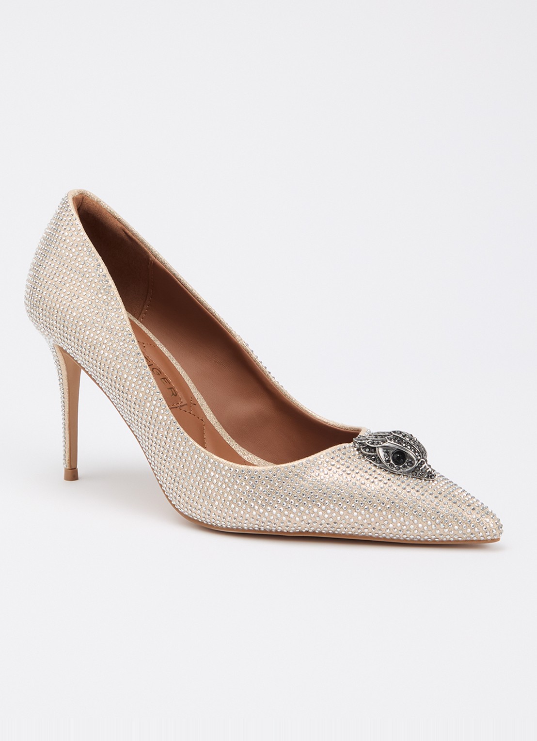 Kurt Geiger Belgravia pump met strass - voorkant goud