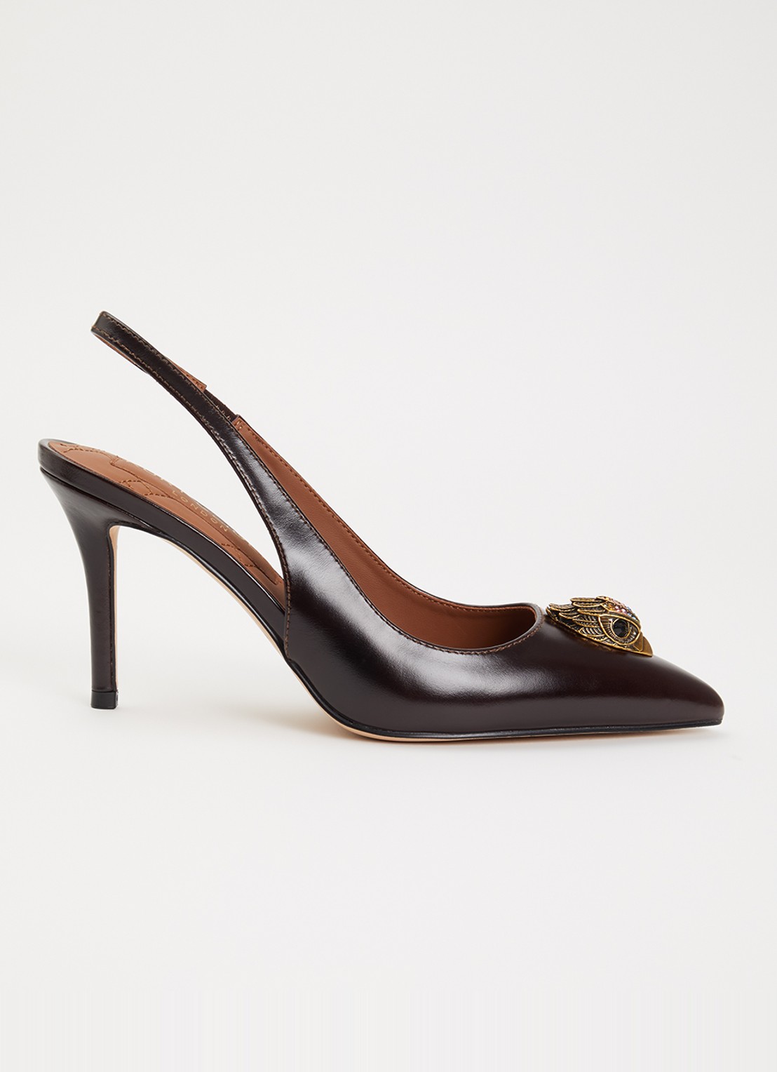 Kurt Geiger Belgravia slingback van leer - voorkant 5 bruin