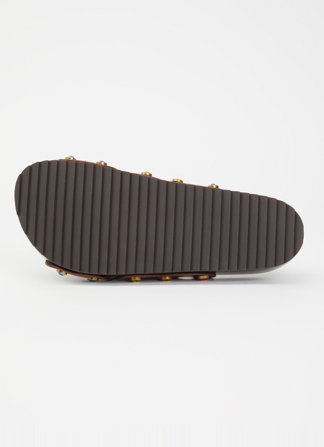 Kurt Geiger Boho Butterfly Flat sandaal van leer met strass - detail 4 bruin