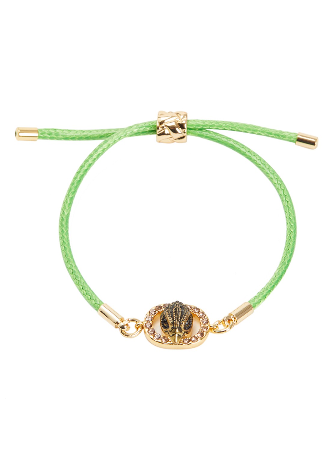 Kurt Geiger Chelsea armband met kristal - voorkant groen