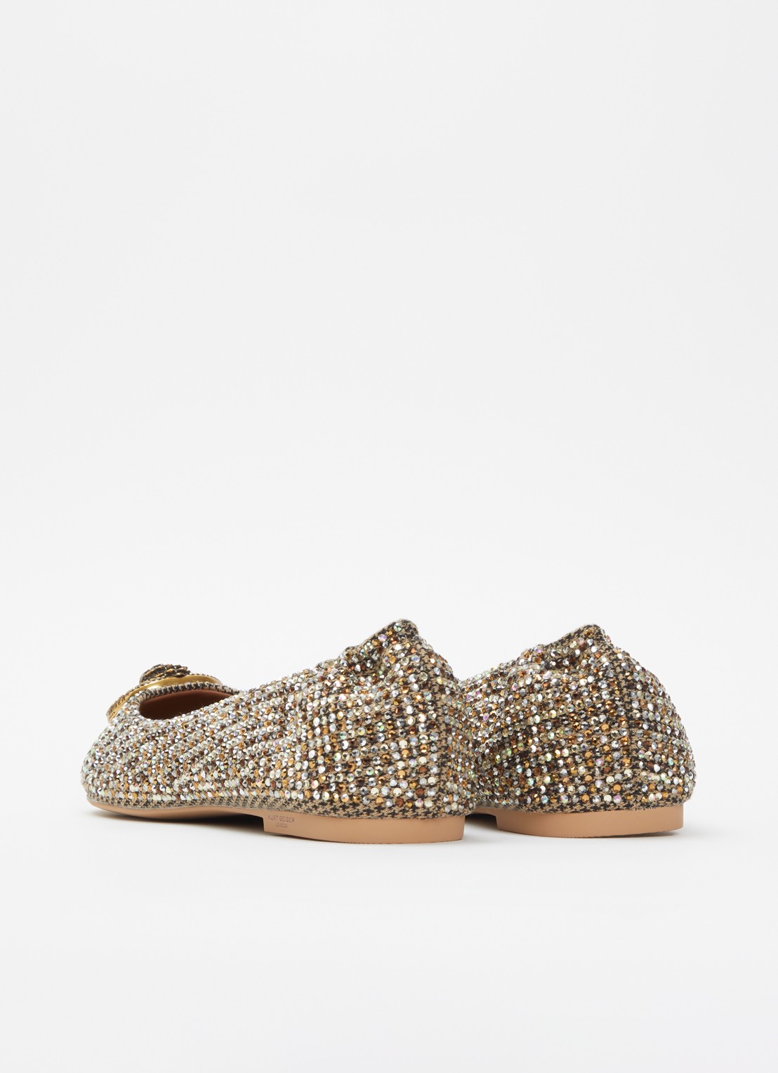 Kurt Geiger Chelsea ballerina met strass - achterkant zand
