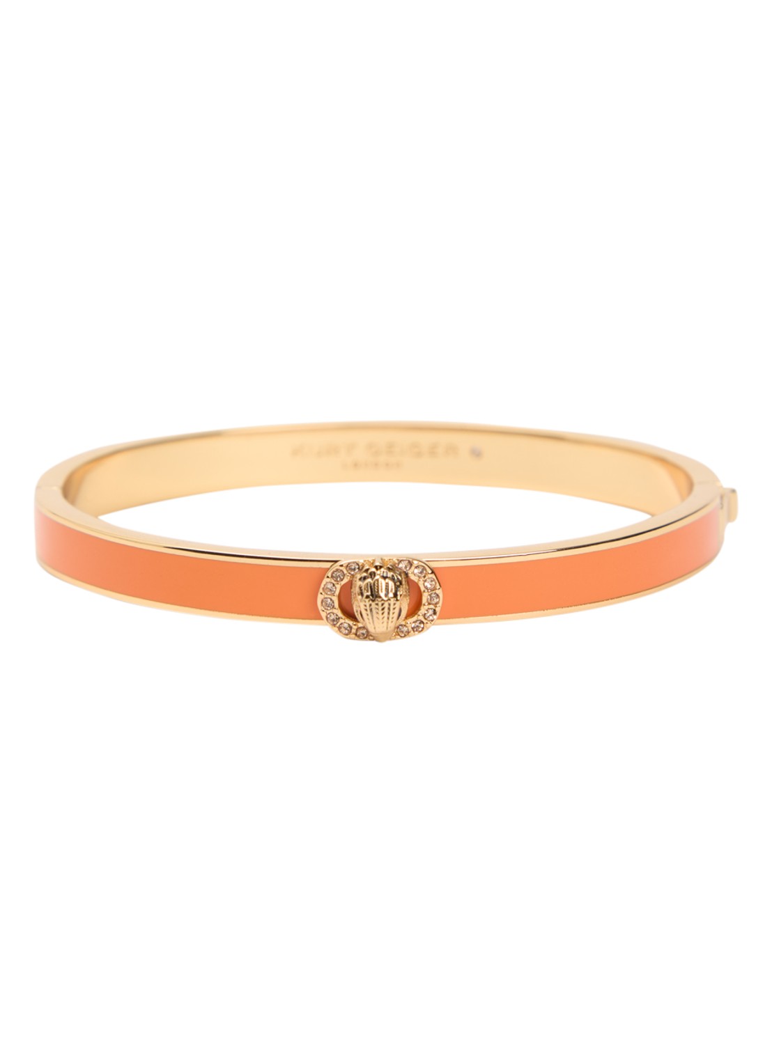 Kurt Geiger Chelsea bangle met kristal - voorkant orange