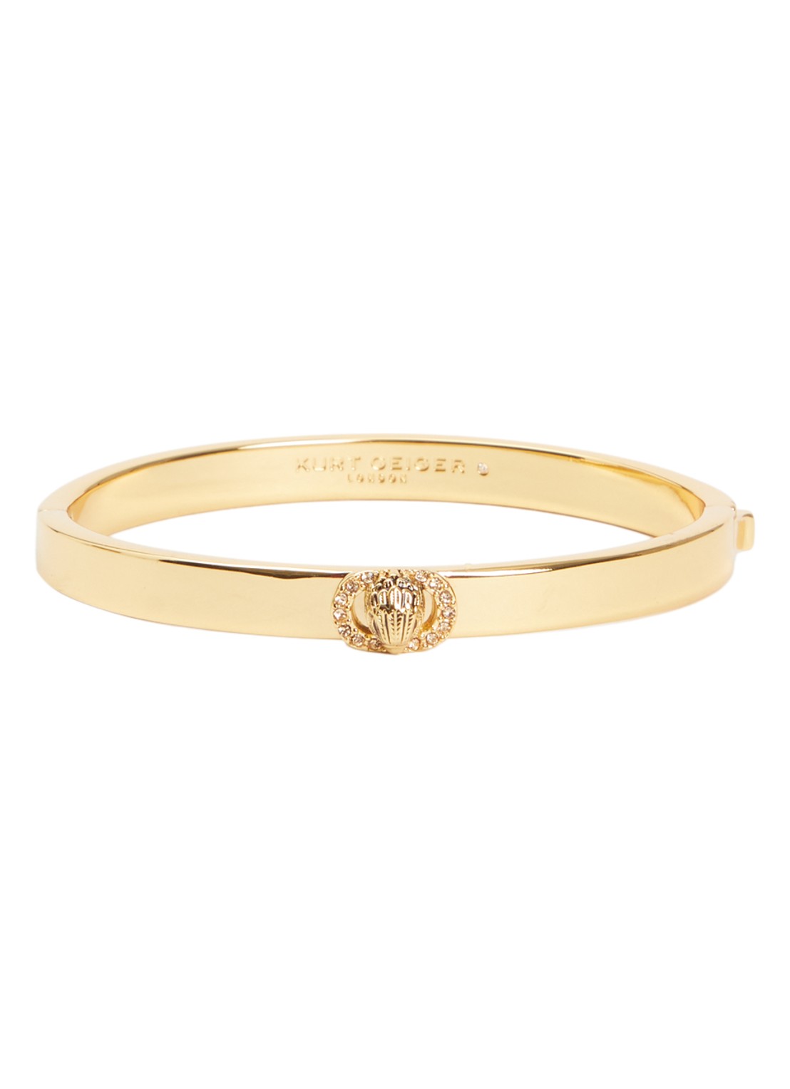 Kurt Geiger Chelsea bangle met kristal - voorkant 2 goud