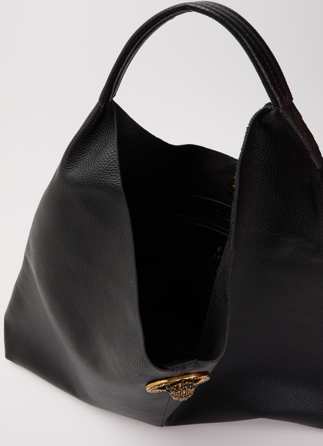 Kurt Geiger Chelsea Large schoudertas van leer - detail 3 zwart