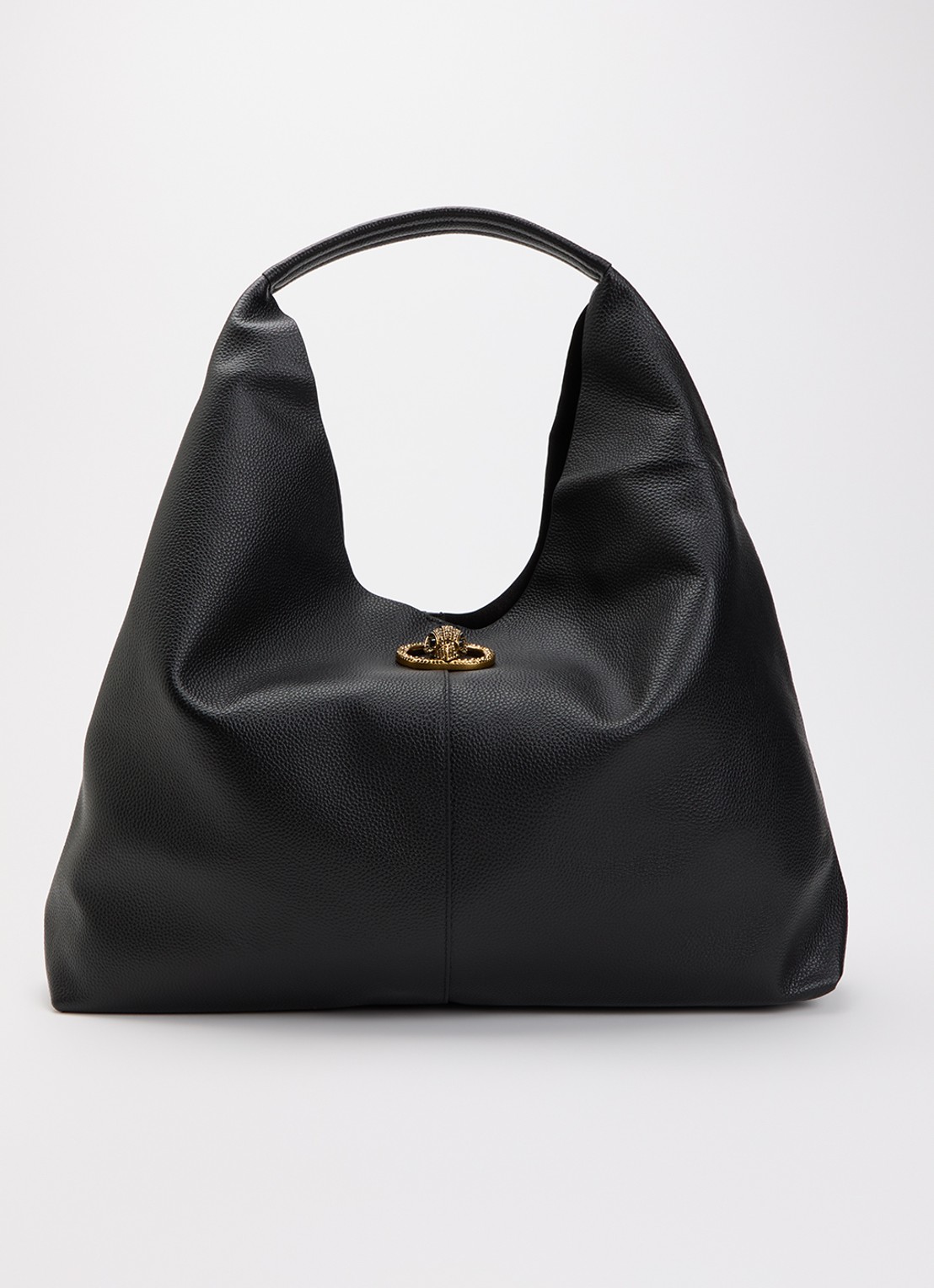 Kurt Geiger Chelsea Large schoudertas van leer - voorkant 2 zwart
