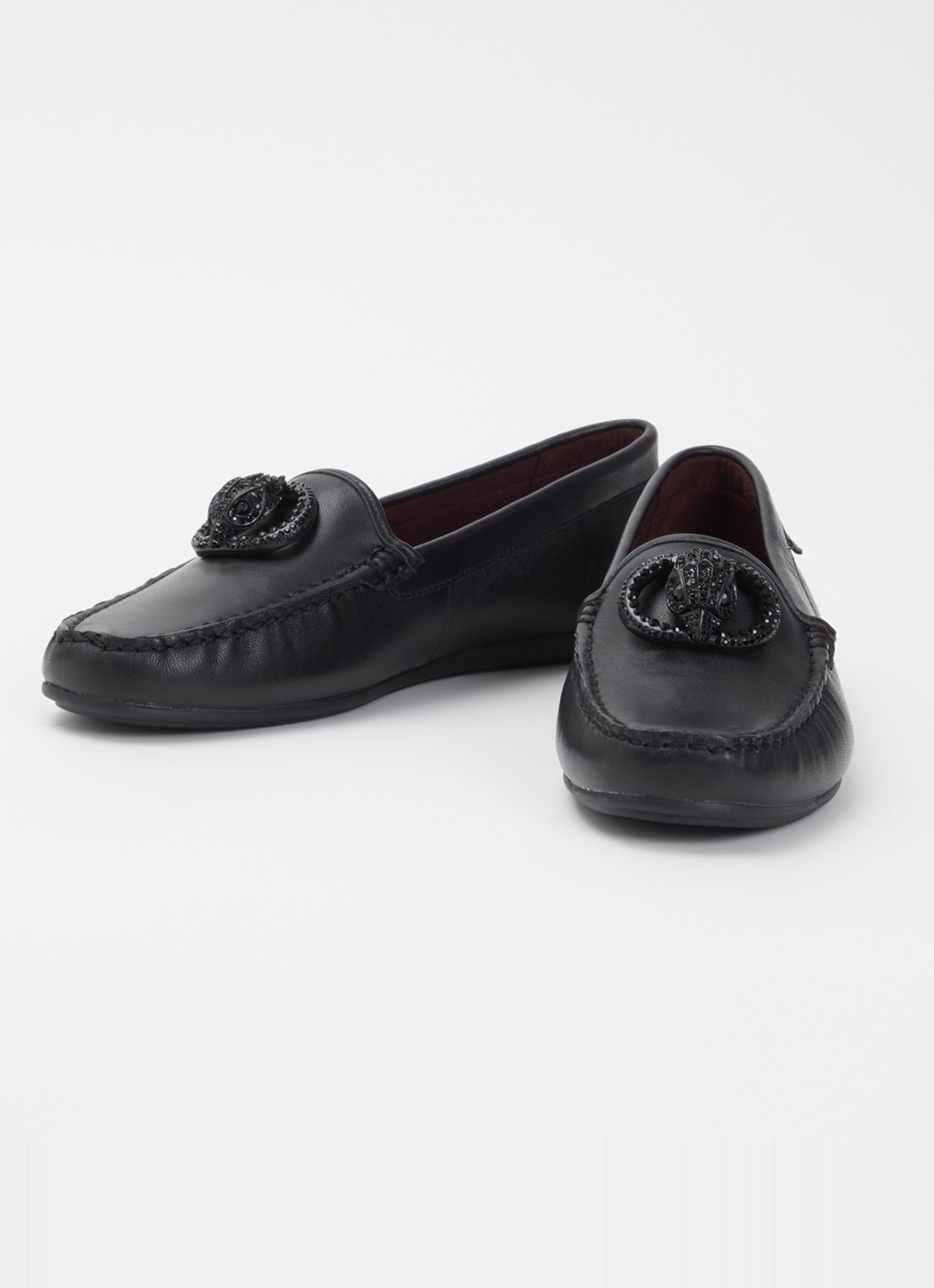 Kurt Geiger Chelsea mocassin van leer - detail 3 zwart