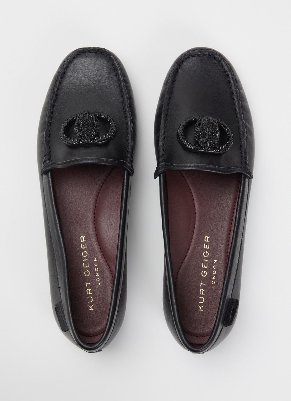 Kurt Geiger Chelsea mocassin van leer - detail 4 zwart