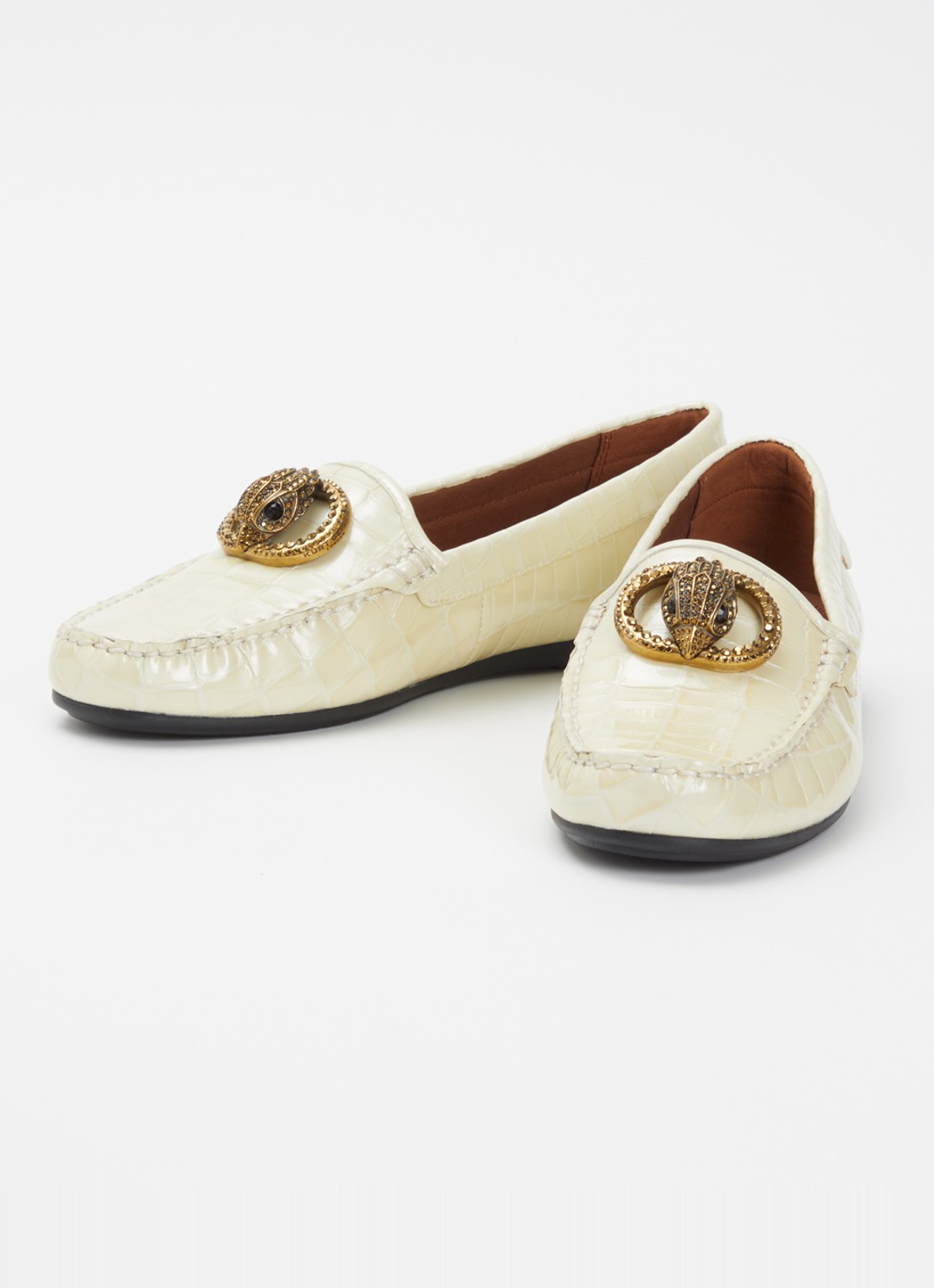 Kurt Geiger Chelsea mocassin van leer - detail 2 ivoor