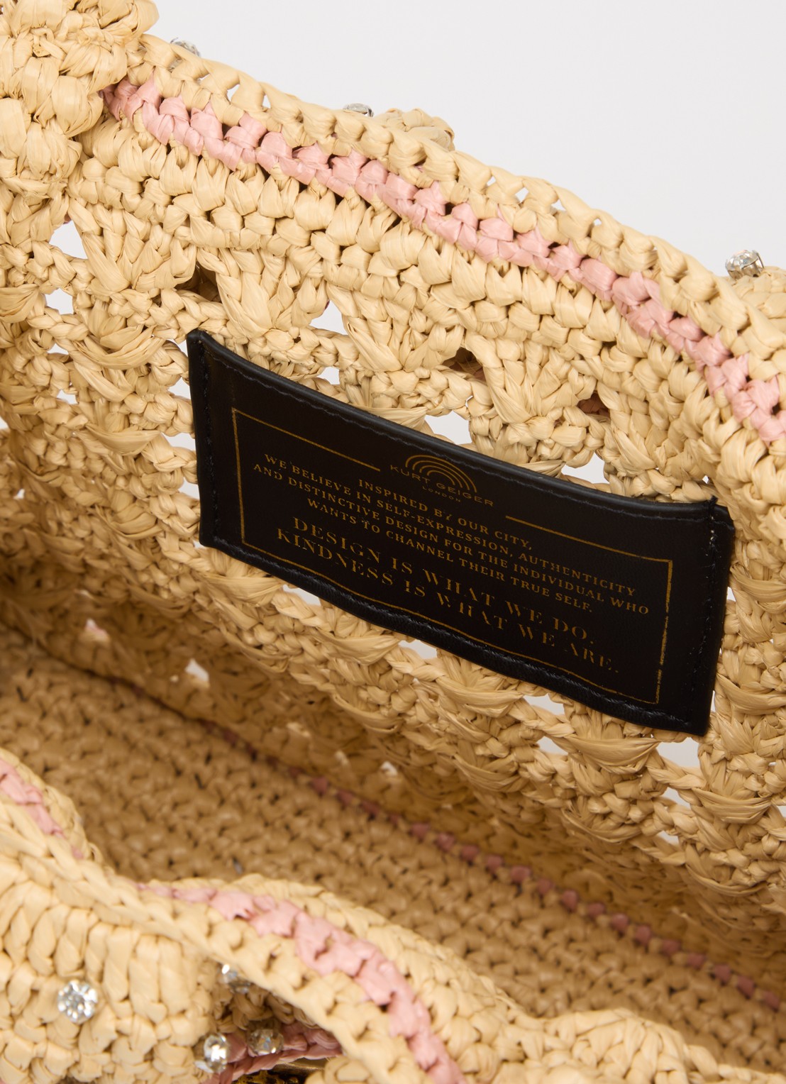 Kurt Geiger Chelsea shopper van crochet - detail 4 beige