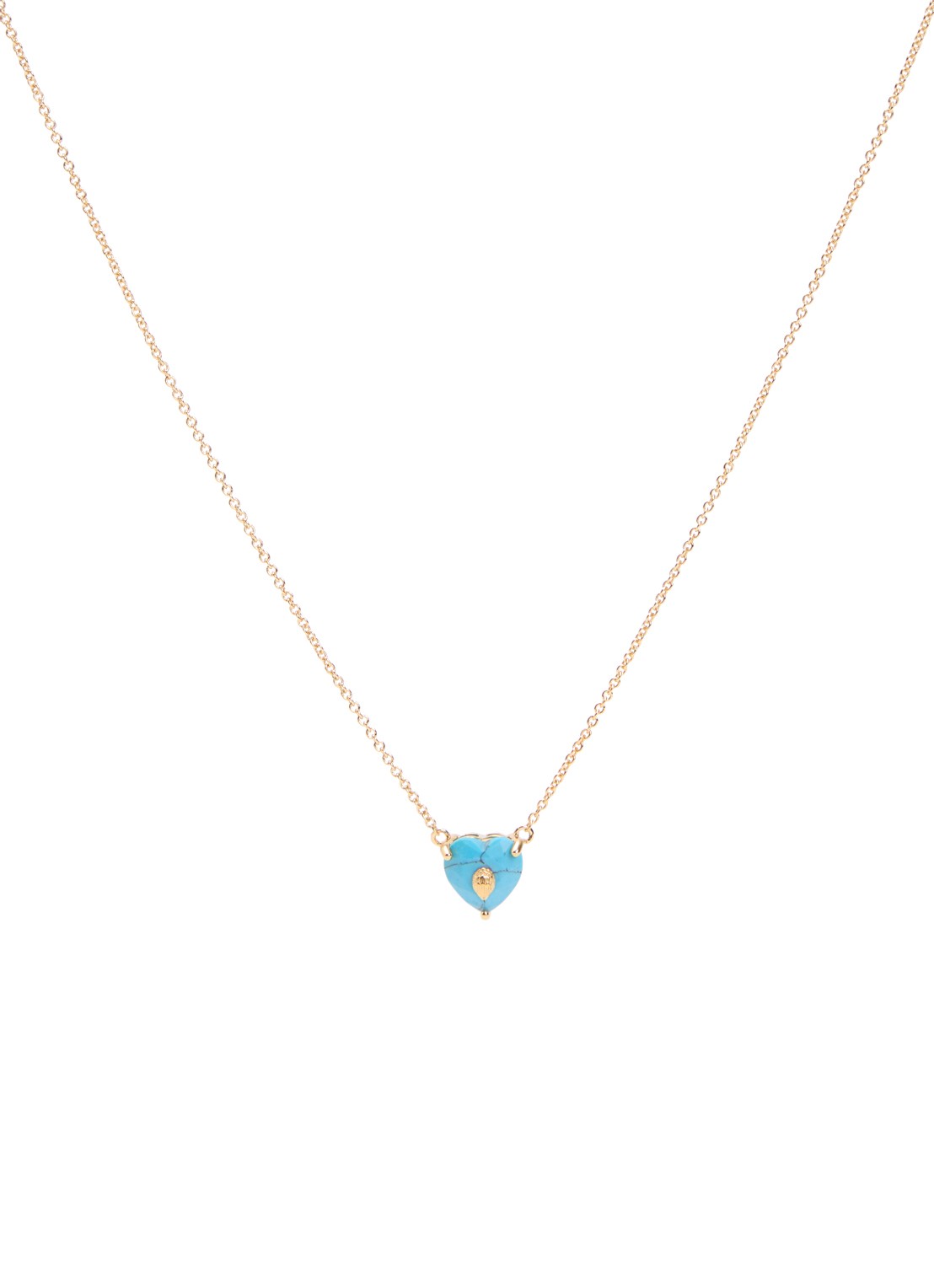 Kurt Geiger Crystal Heart ketting met kristal - voorkant goud