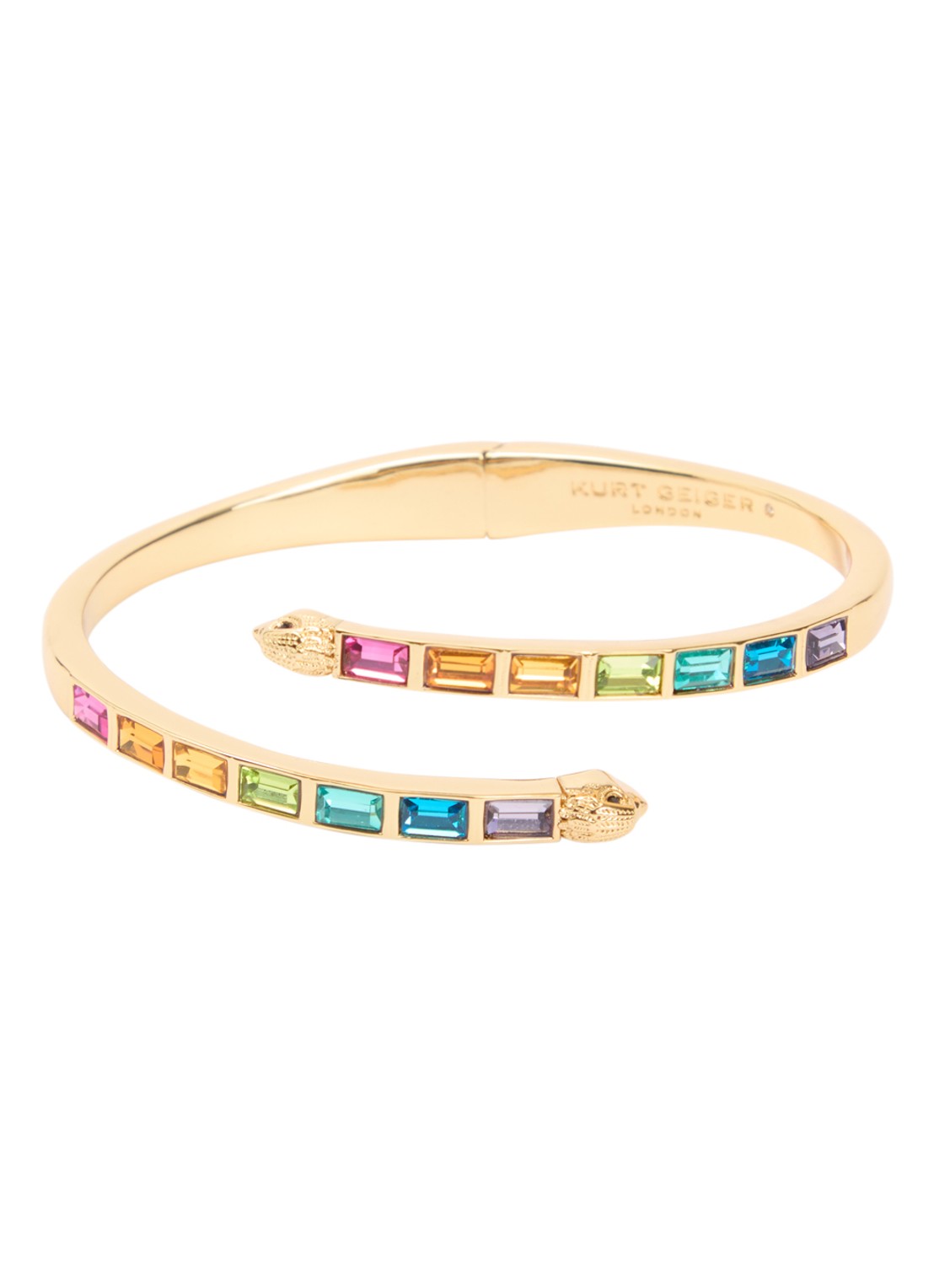 Kurt Geiger Eagle Bagette bangle met kristal - voorkant 2 multicolor