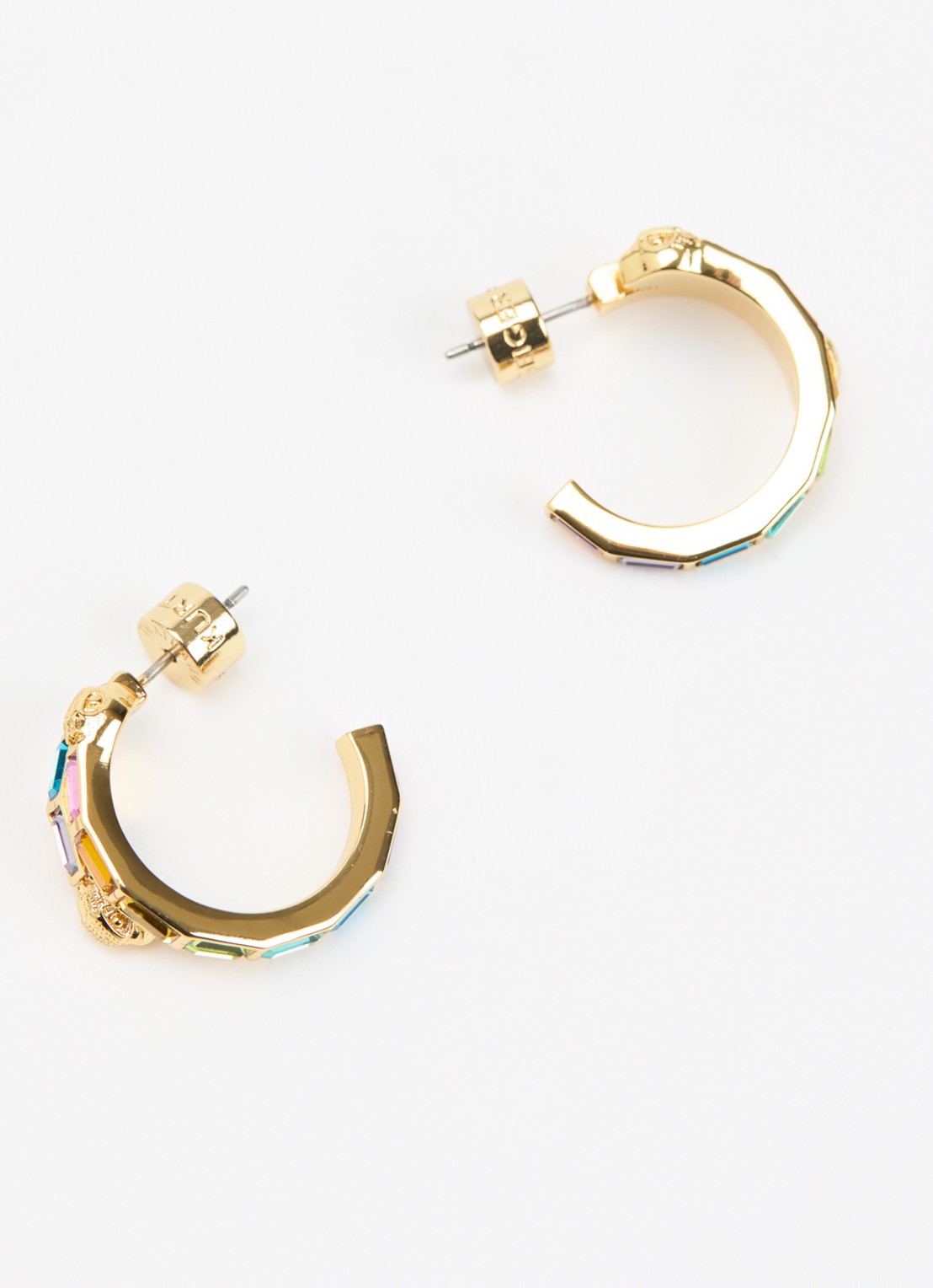 Kurt Geiger Eagle Baguette oorringen met kristal - detail 3 goud