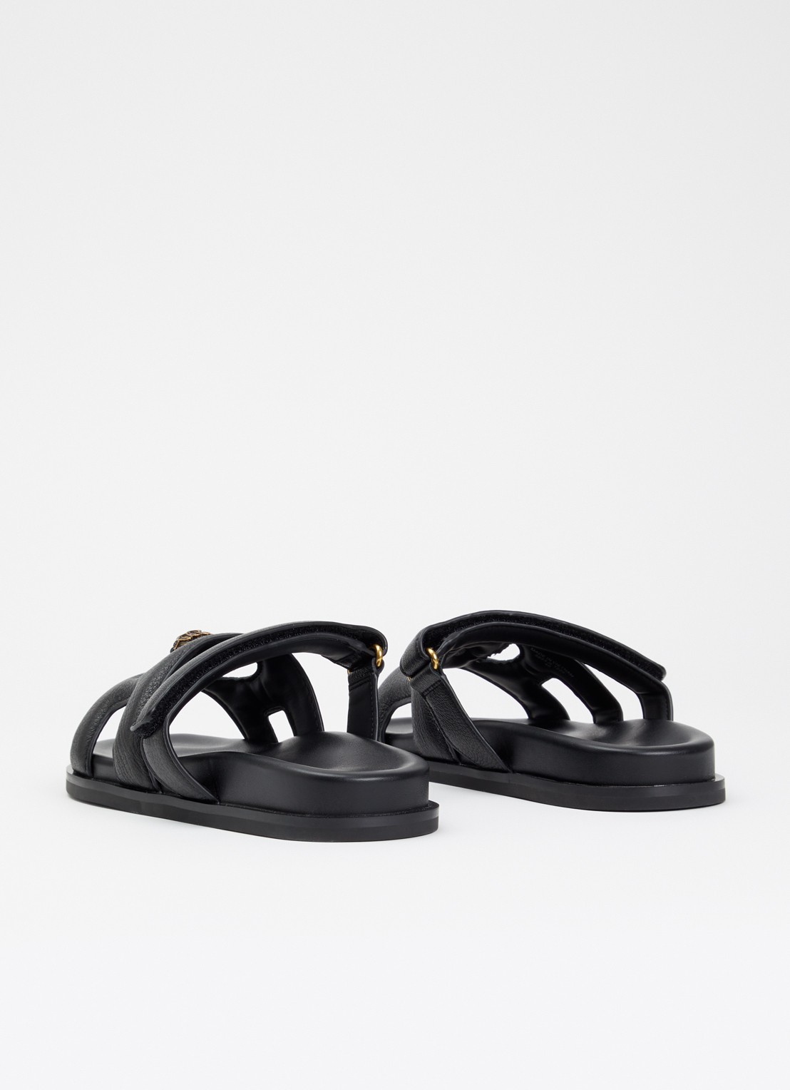Kurt Geiger Eagle Cut Out slipper van leer - achterkant zwart