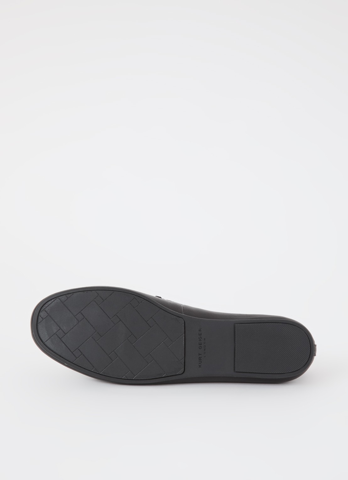 Kurt Geiger Eagle moccasin van leer met quilt patroon - detail 5 zwart