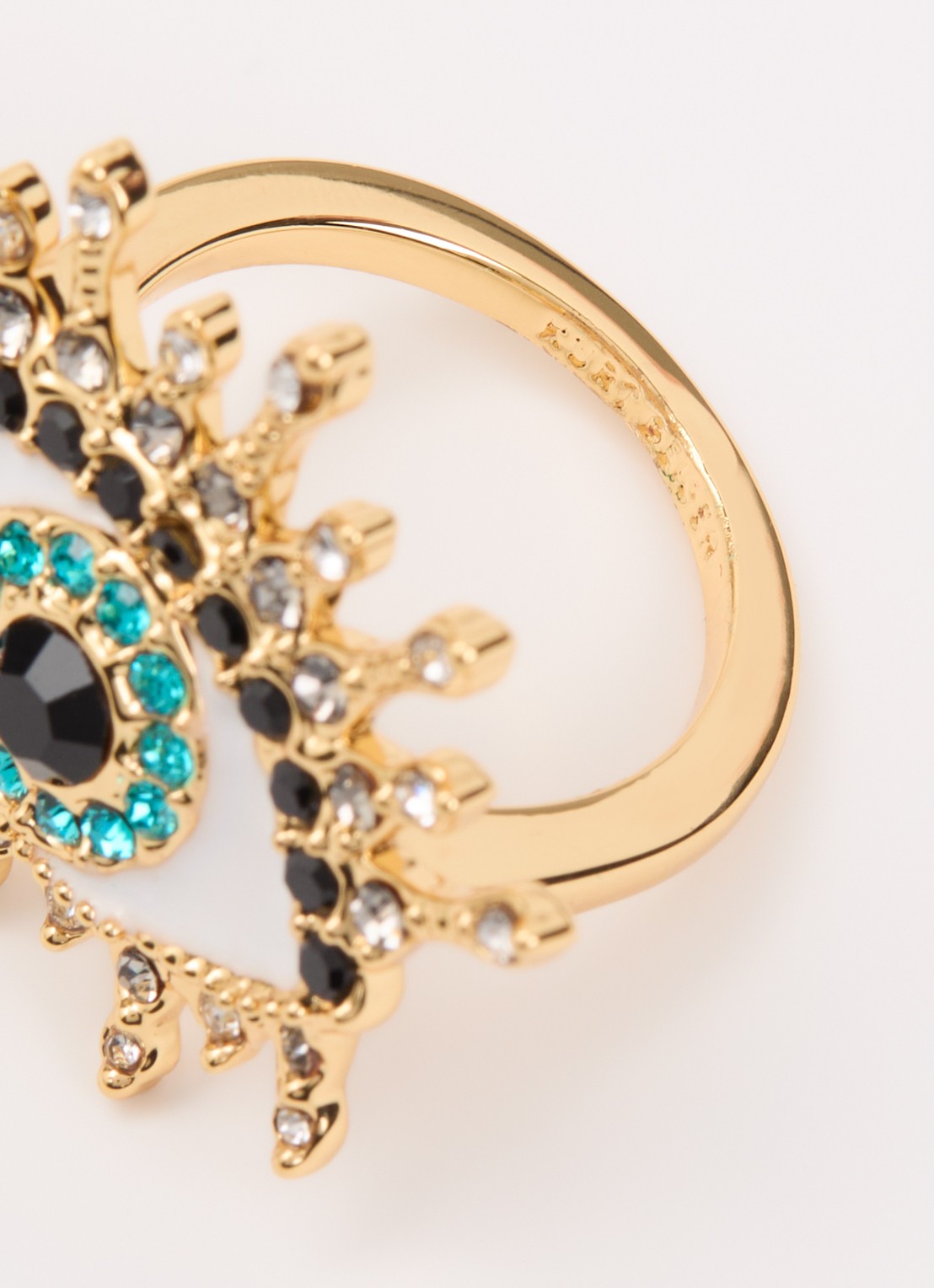 Kurt Geiger Eye Cocktail ring met kristal - detail 3 goud