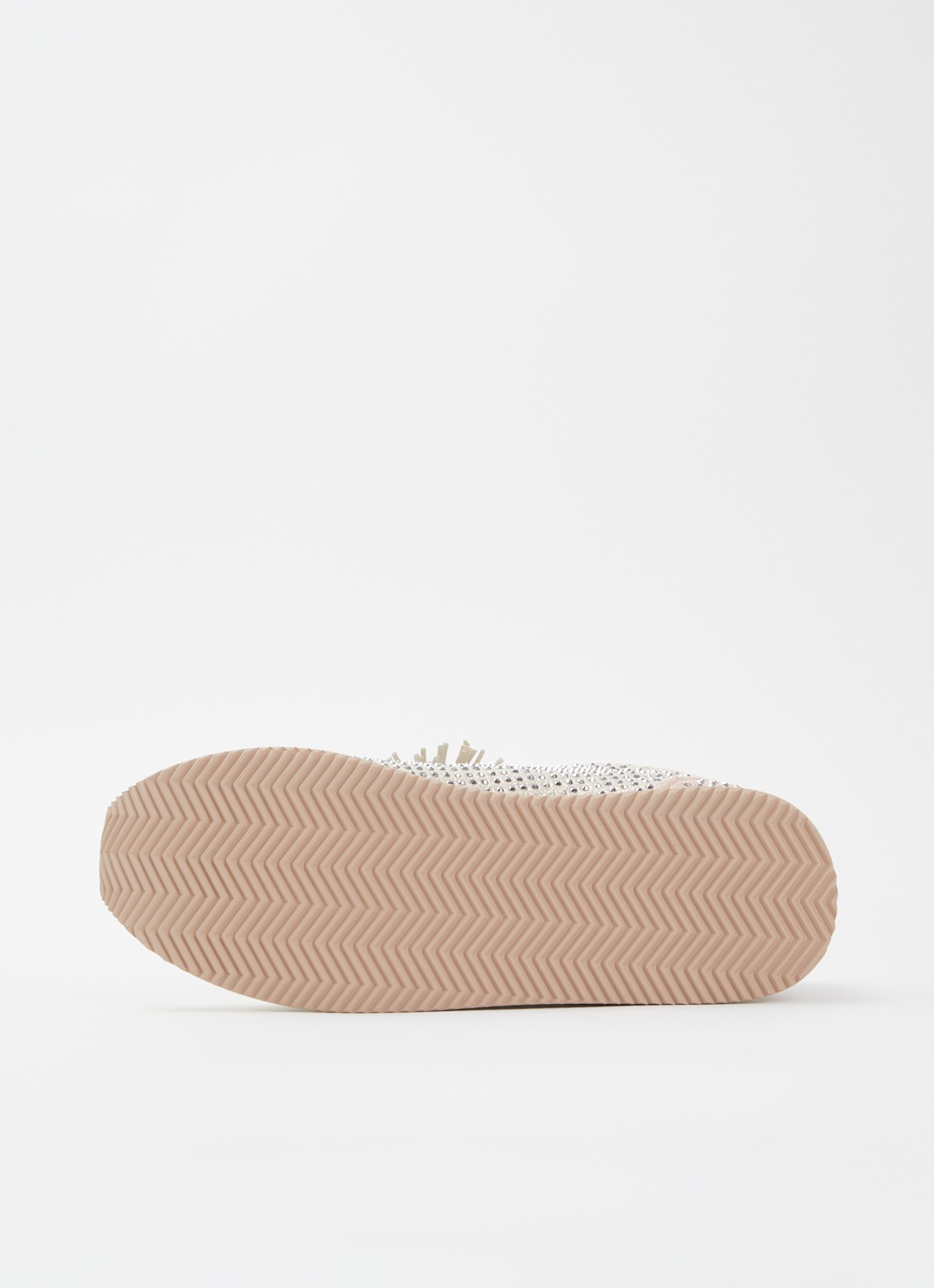 Kurt Geiger Islington sneaker met strass en details van leer - detail 5 beige