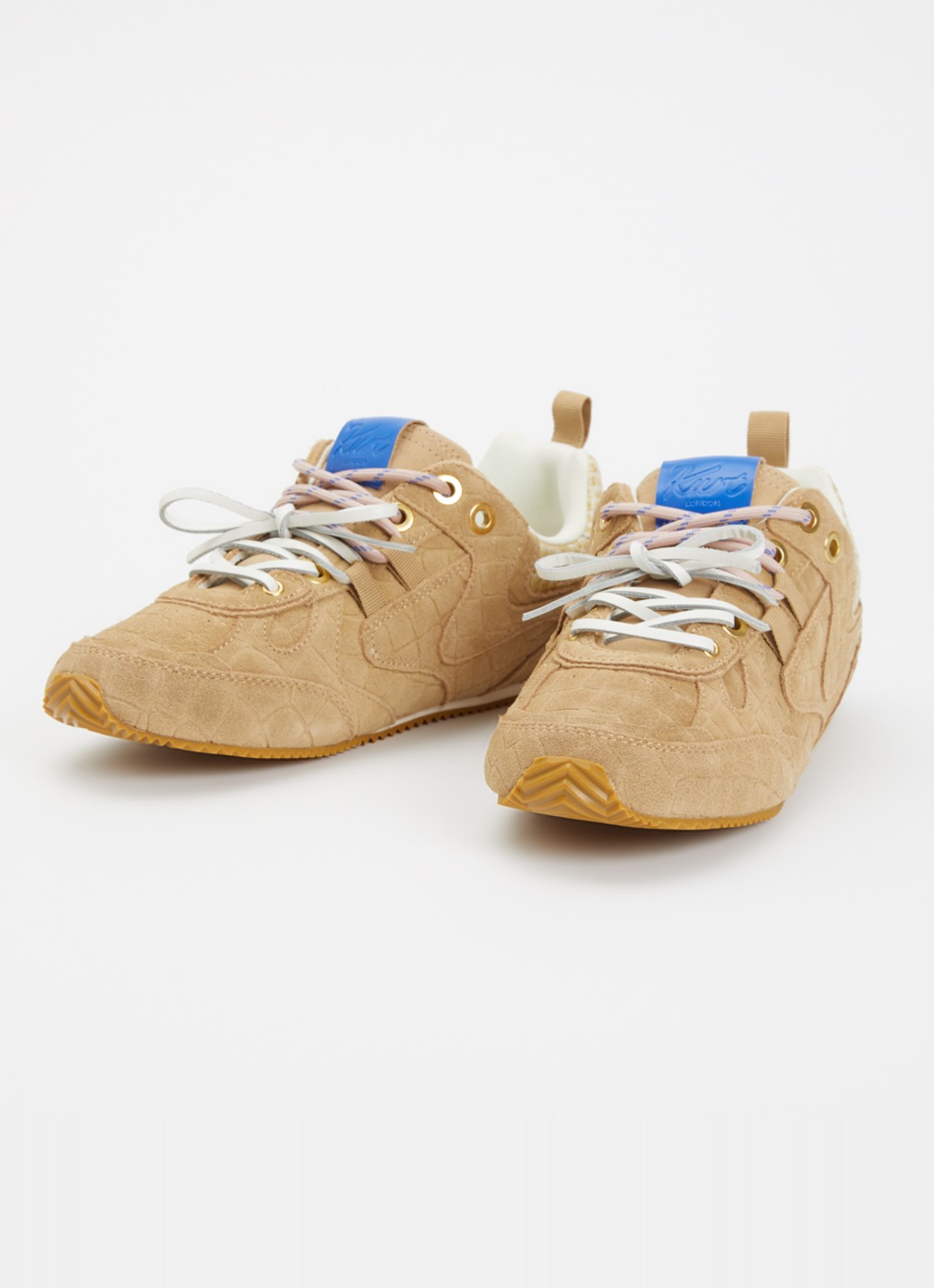 Kurt Geiger K Slim Runner sneaker van suède - detail 3 beige