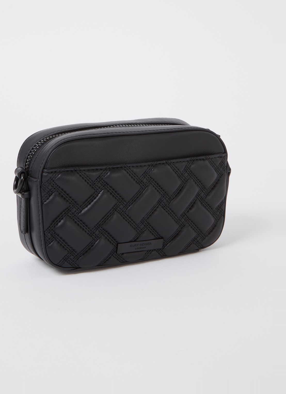 Kurt Geiger Kensington crossbodytas van quilted leer - achterkant 2 zwart