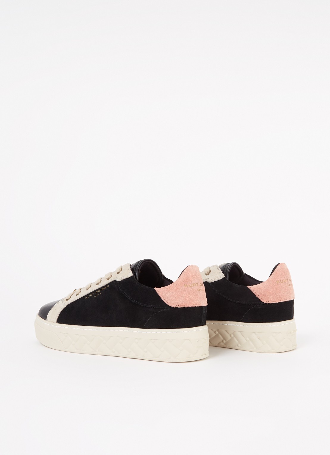 Kurt Geiger Kensington Cupsole sneaker van leer - achterkant 4 zwart