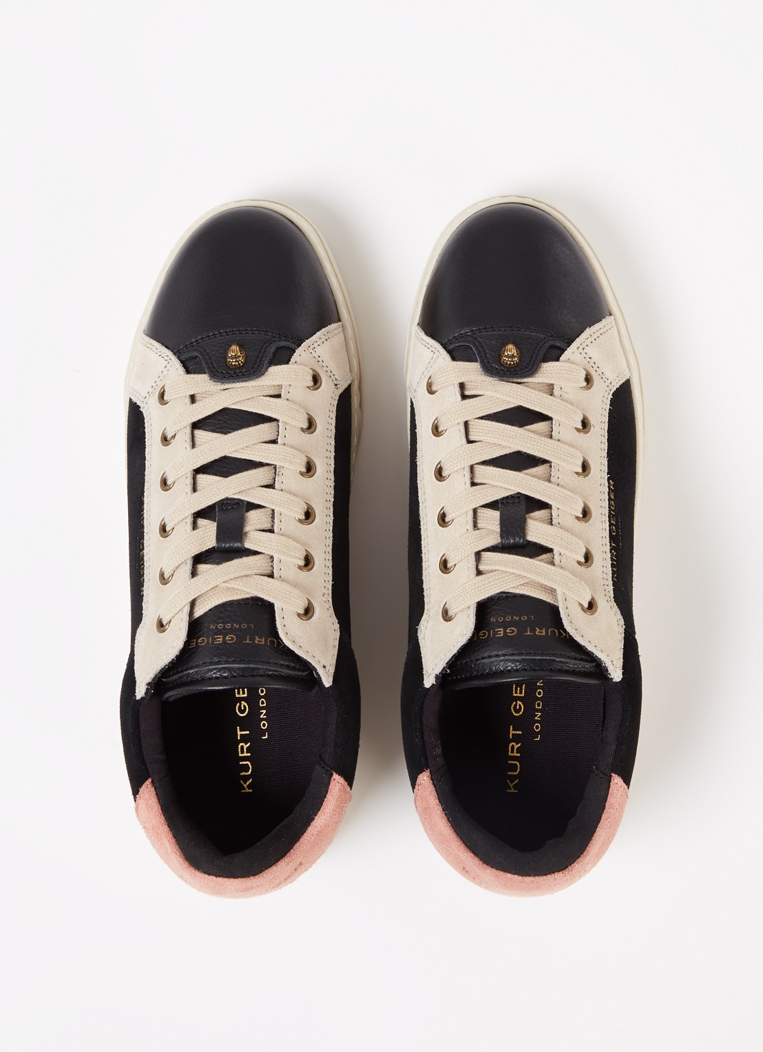 Kurt Geiger Kensington Cupsole sneaker van leer - detail 2 zwart