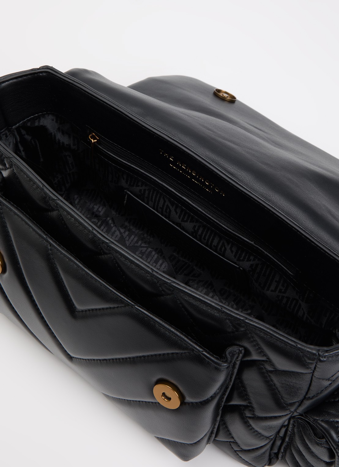 Kurt Geiger Kensington handtas van leer met afneembare schouderriem  - detail 2 zwart