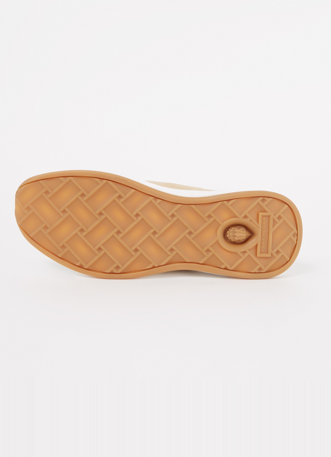 Kurt Geiger Kensington Knit sneaker met gebreid bovenwerk en suède details - detail 5 camel