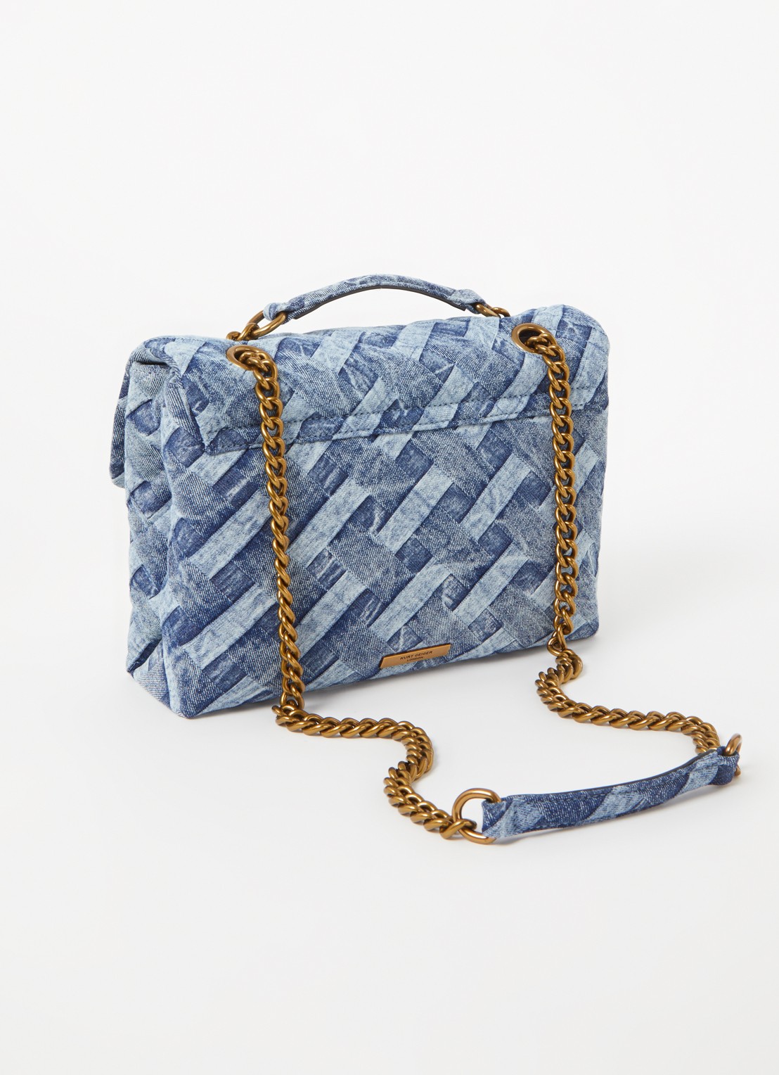 Kurt Geiger Kensington Large schoudertas van denim - achterkant 4 denim
