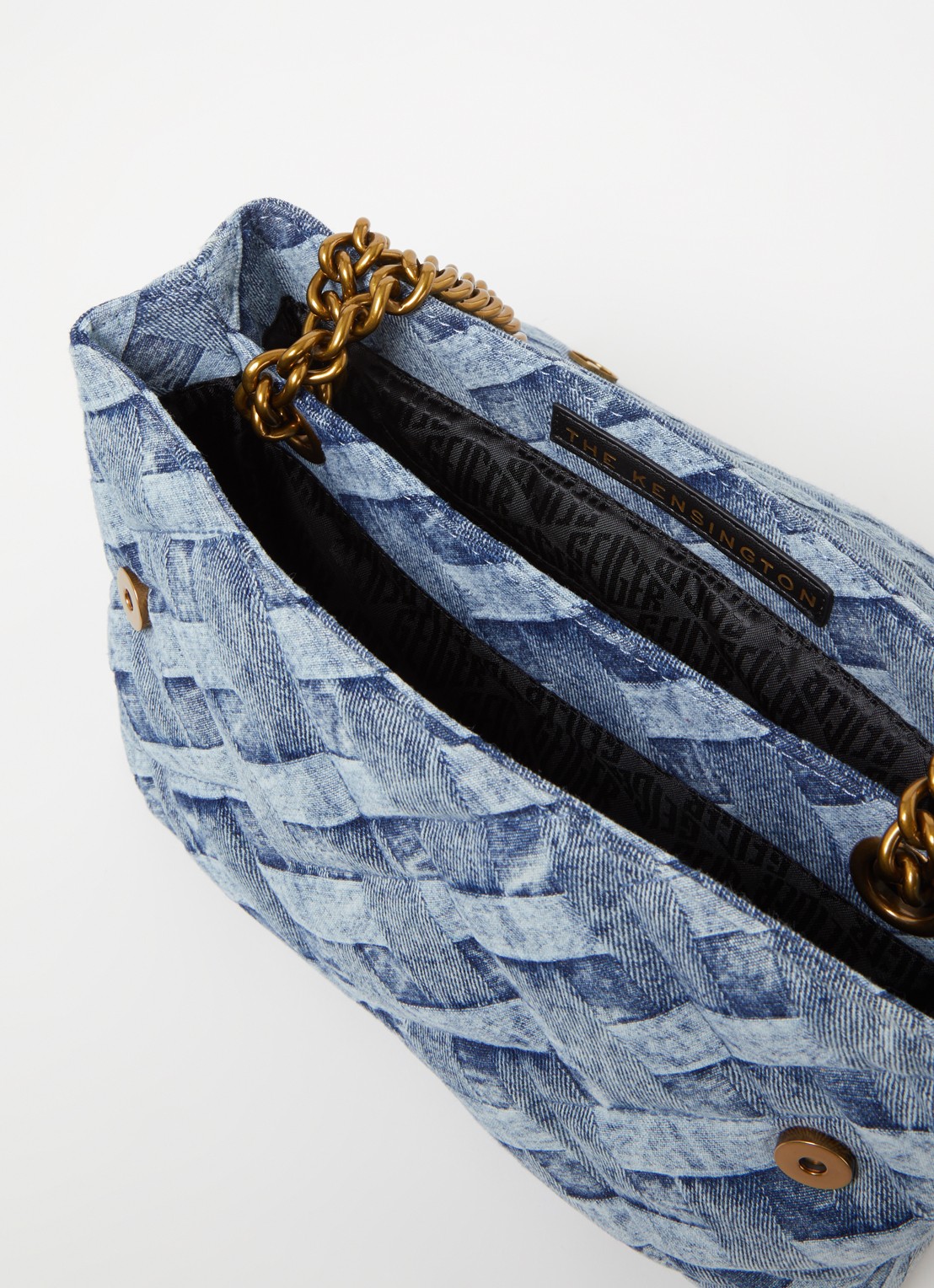 Kurt Geiger Kensington Large schoudertas van denim - detail 5 denim