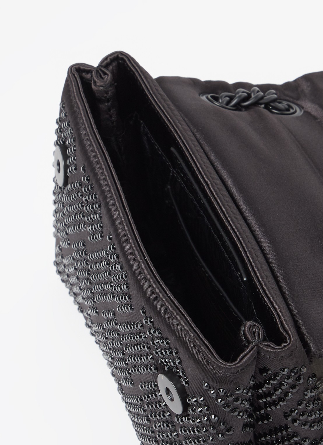 Kurt Geiger Kensington Mini schoudertas met strass - detail 4 zwart