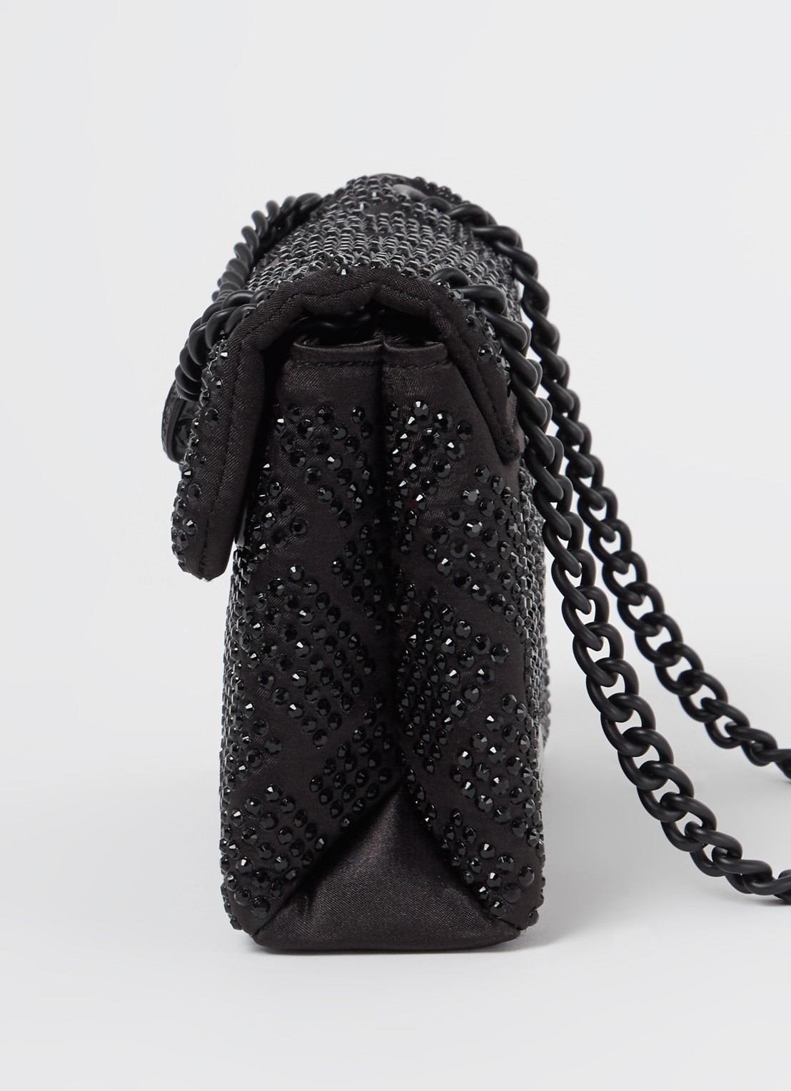Kurt Geiger Kensington Mini schoudertas met strass - detail 5 zwart