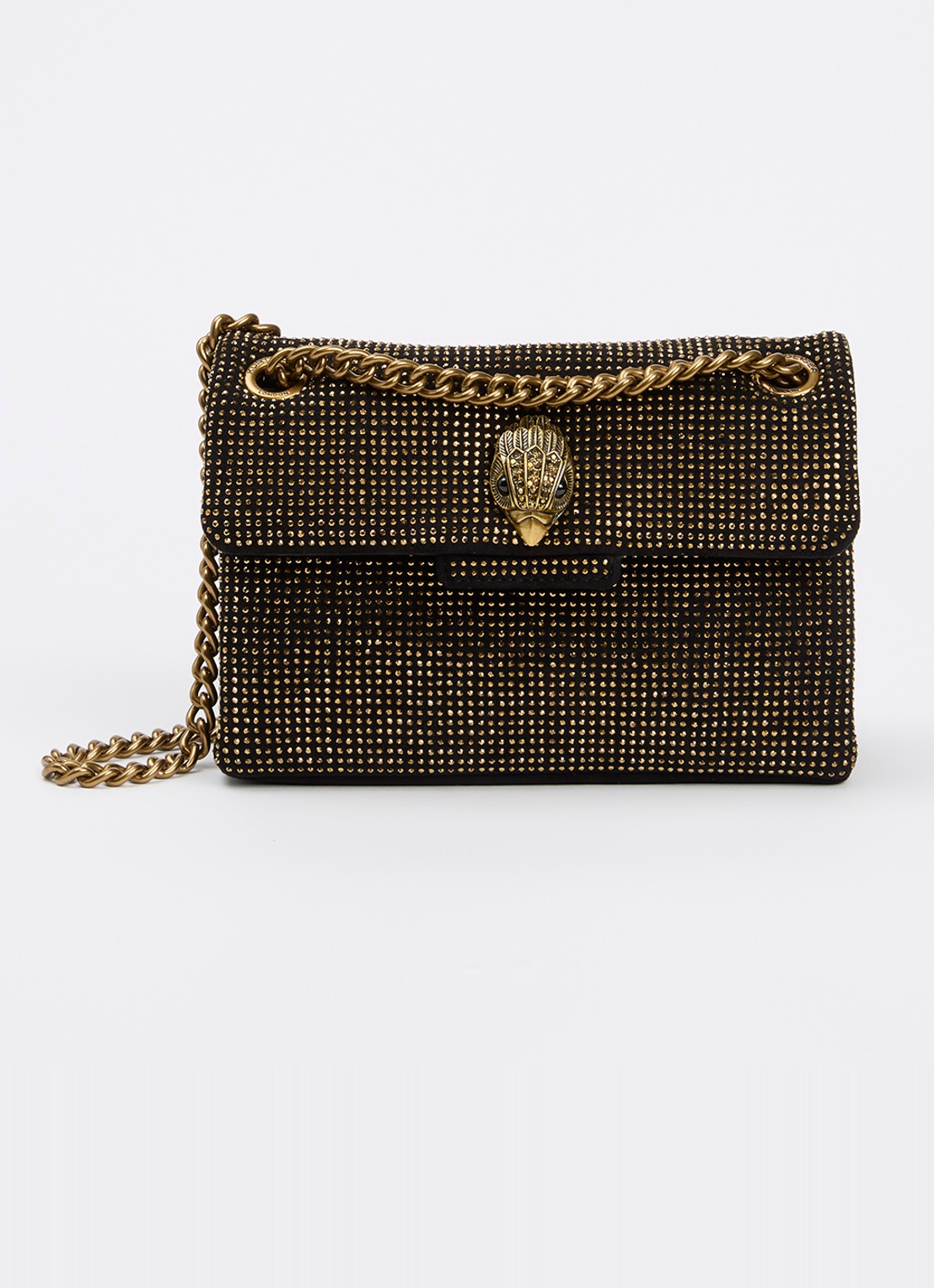 Kurt Geiger Kensington Mini schoudertas met strass - voorkant 5 brons