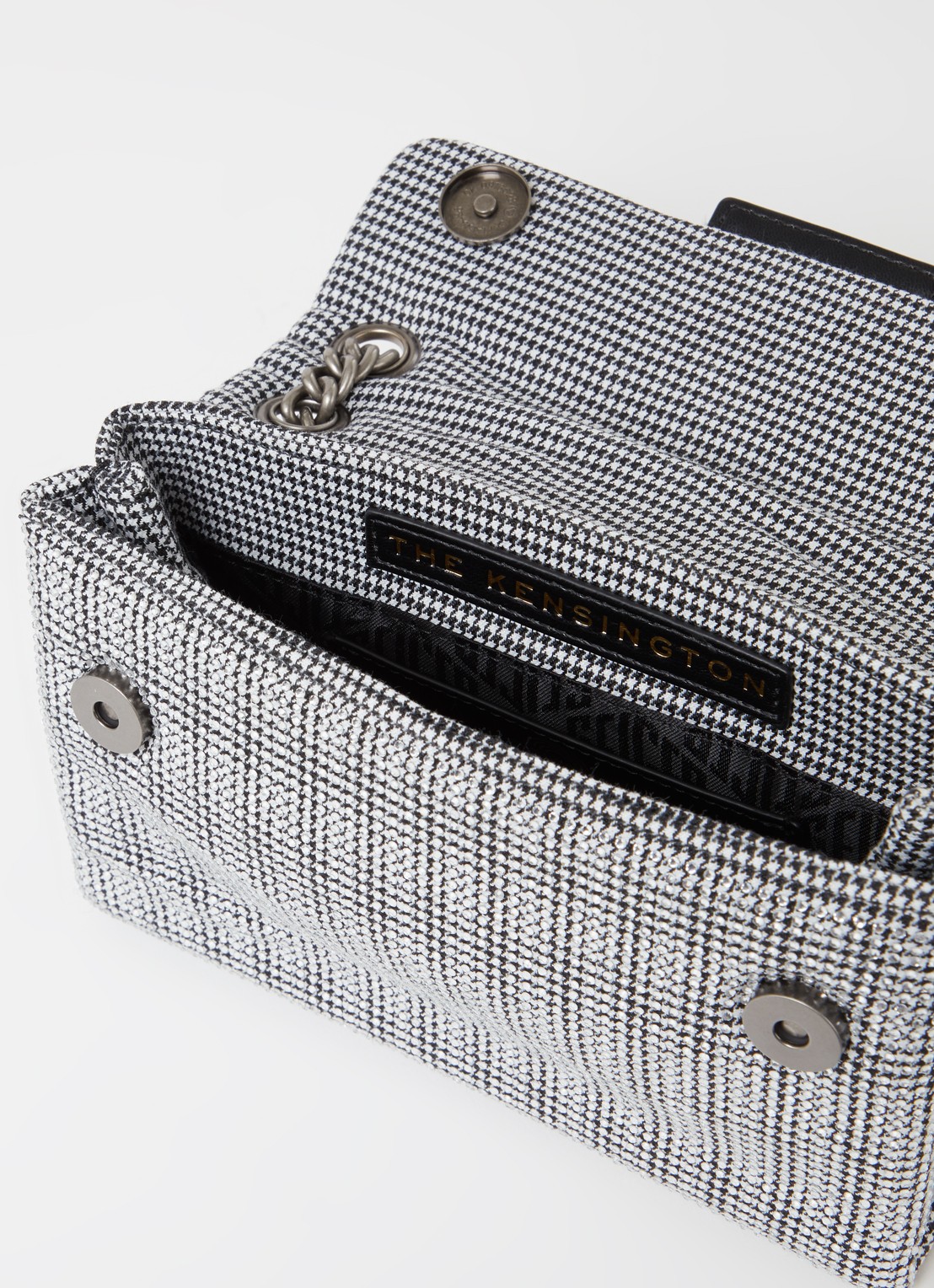 Kurt Geiger Kensington Mini schoudertas met strass - detail 3 zilver
