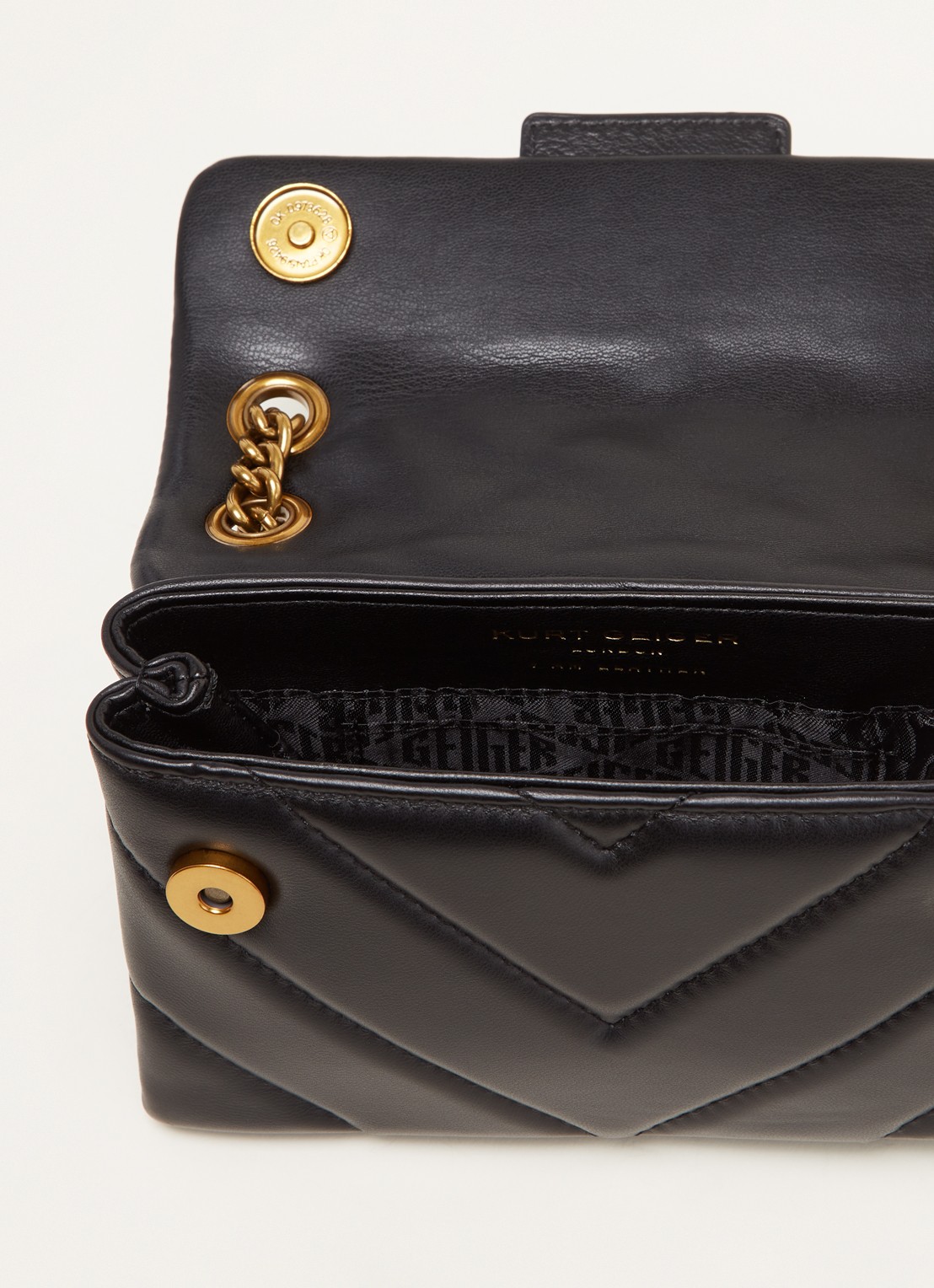 Kurt Geiger Kensington Mini schoudertas van leer - detail 2 zwart