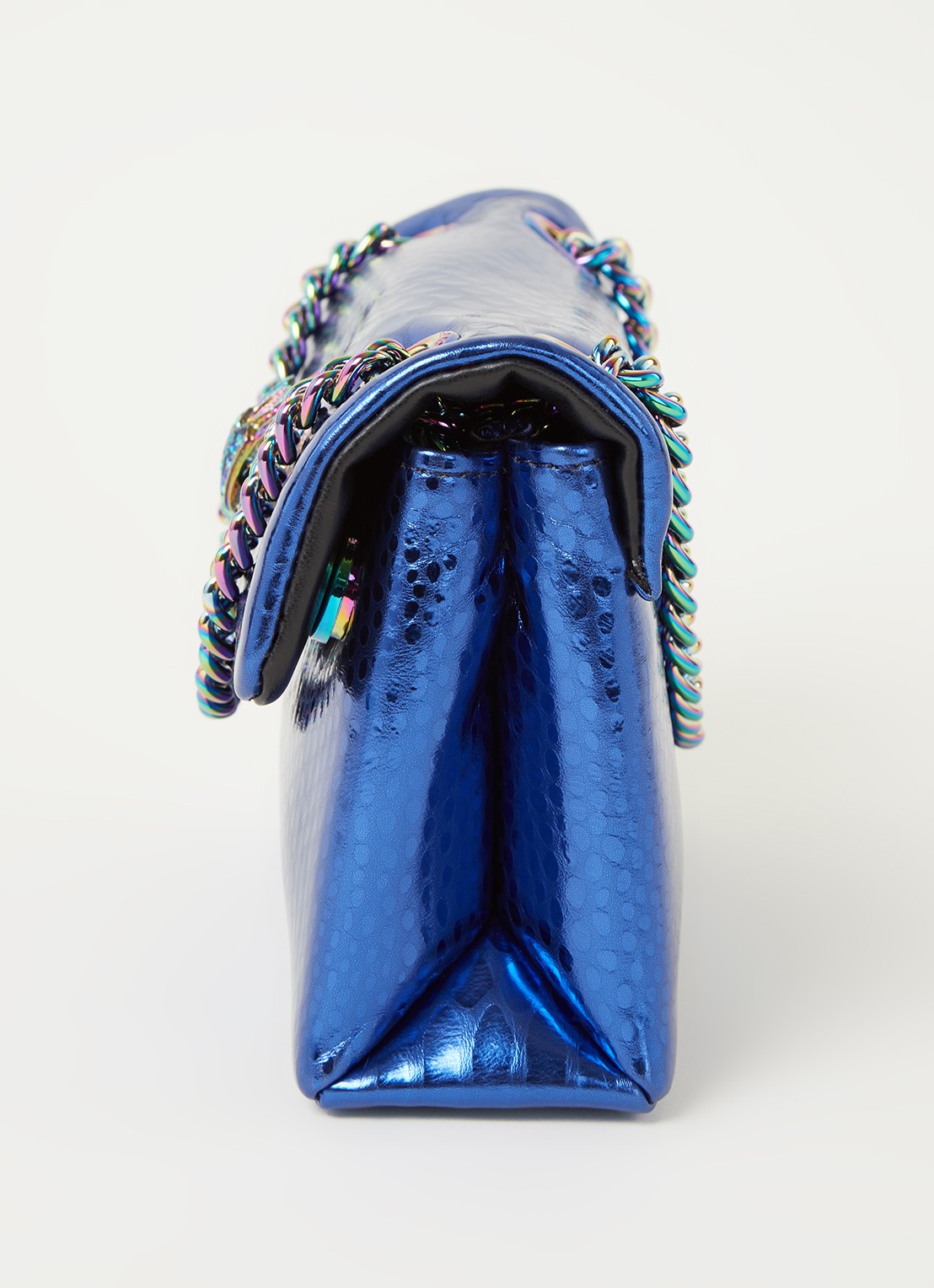 Kurt Geiger Kensington Mini X schoudertas van leer met metallic finish - detail 3 blauw