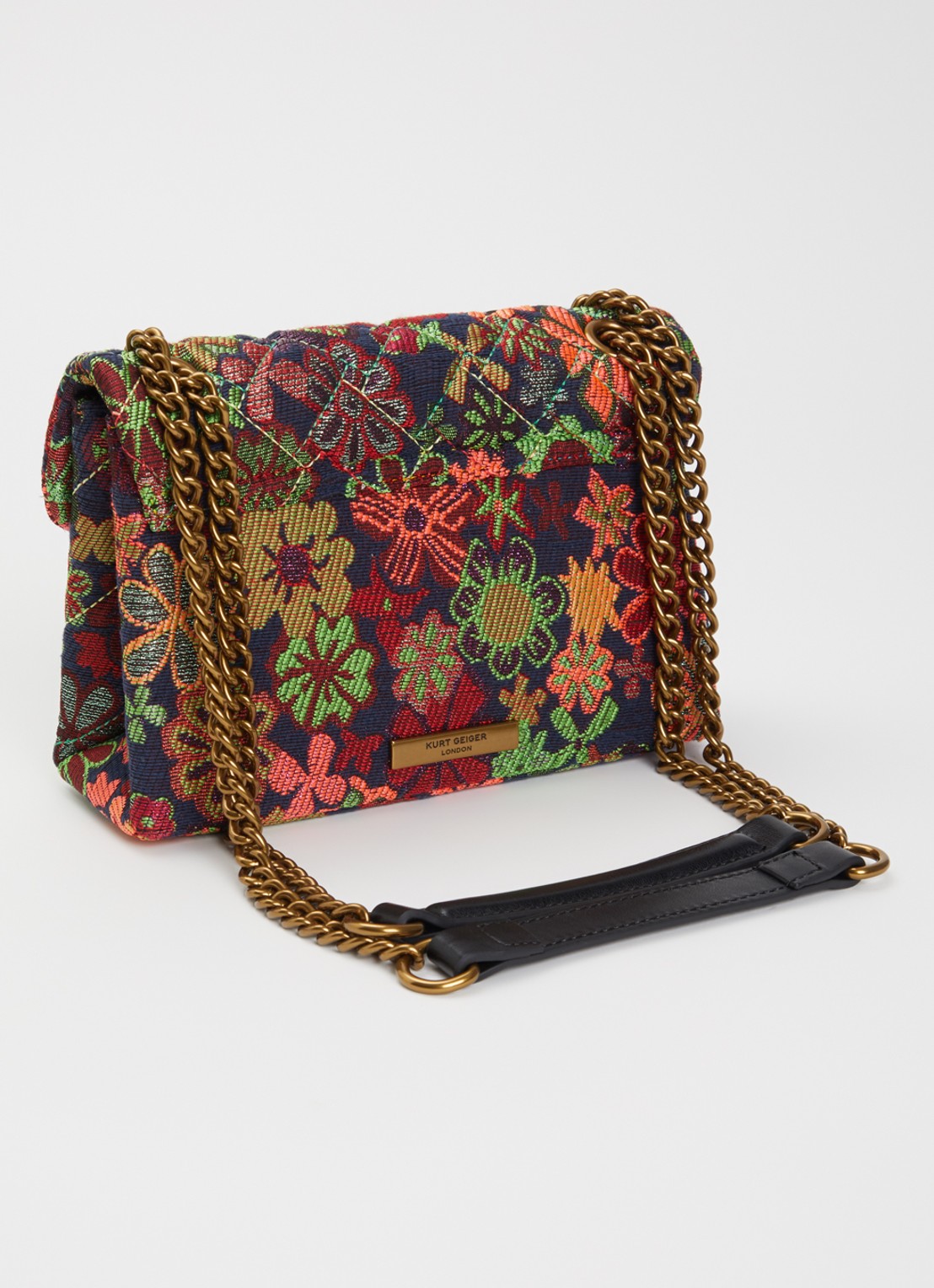 Kurt Geiger Kensington Octavia crossbodytas met quiltpatroon en verstelbare schouderriem - achterkant 2 multicolor
