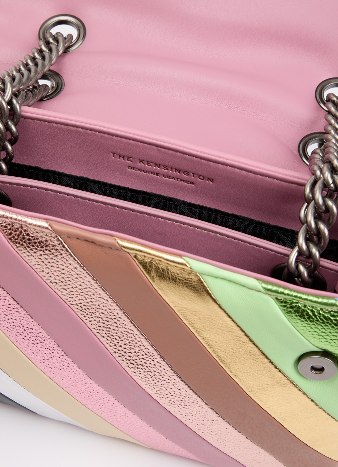 Kurt Geiger Kensington schoudertas L van leer met verstelbare schouderriem - detail 3 multicolor