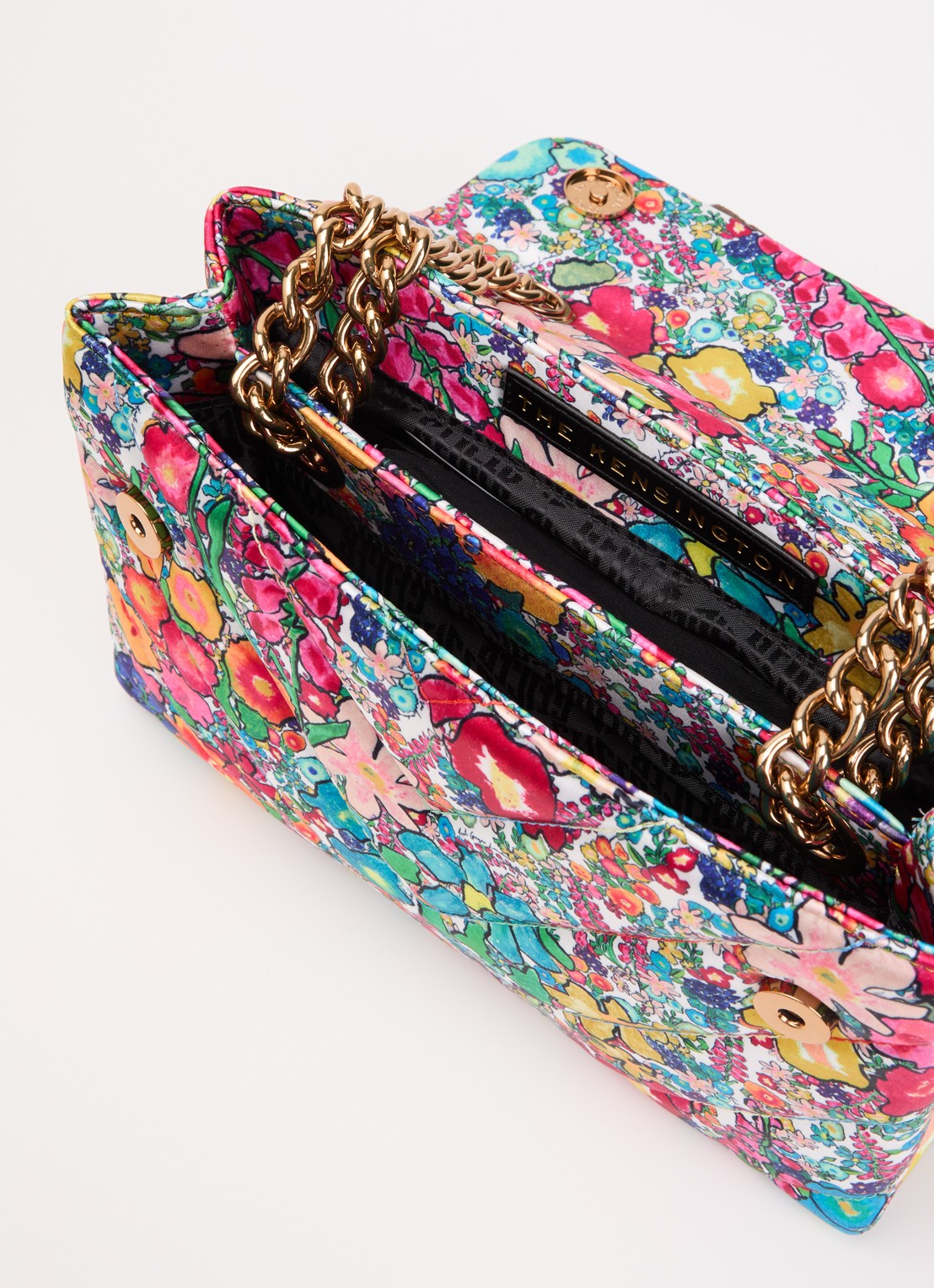 Kurt Geiger Kensington schoudertas met bloemenprint - detail multicolor