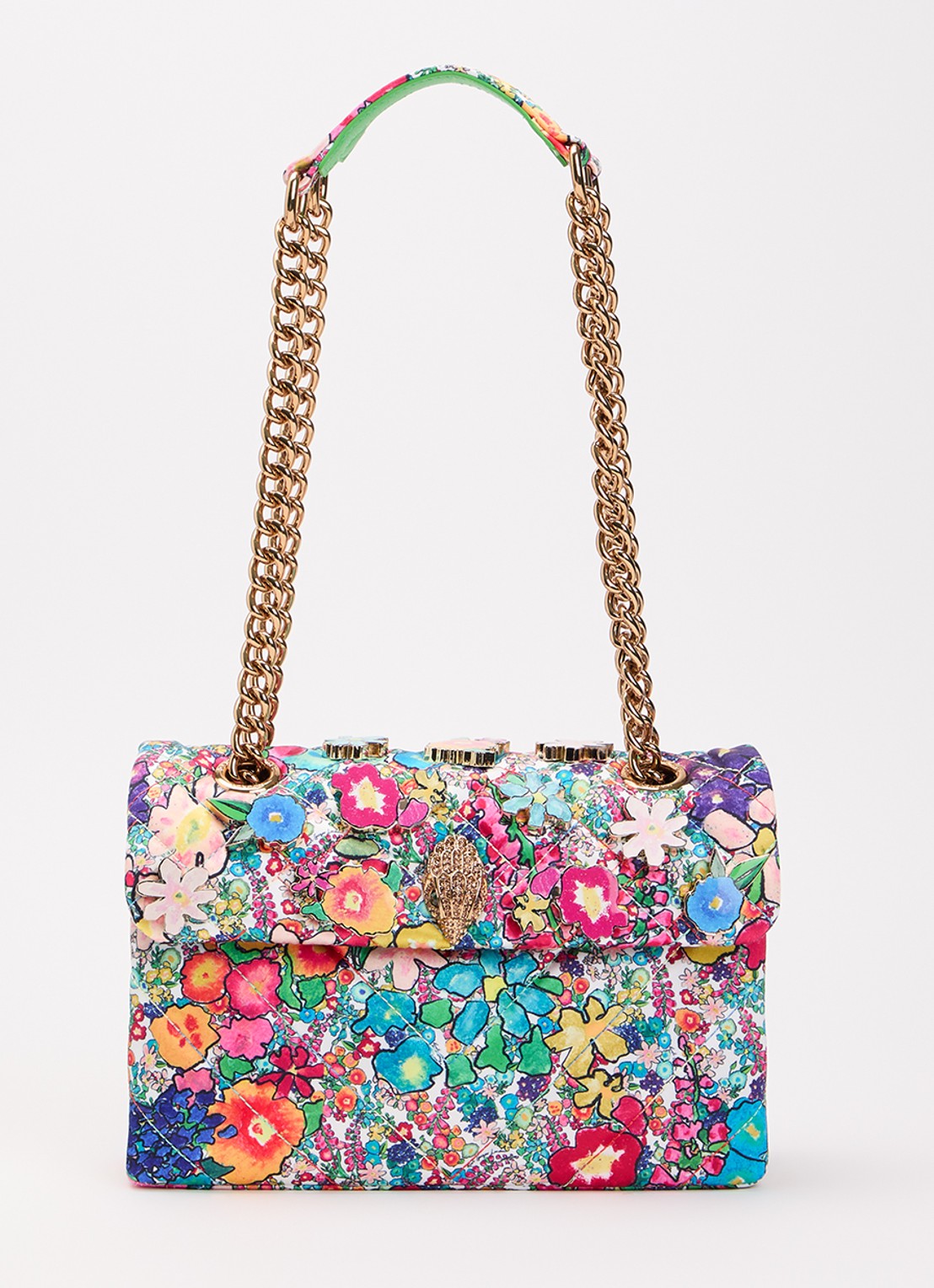 Kurt Geiger Kensington schoudertas met bloemenprint - voorkant 4 multicolor