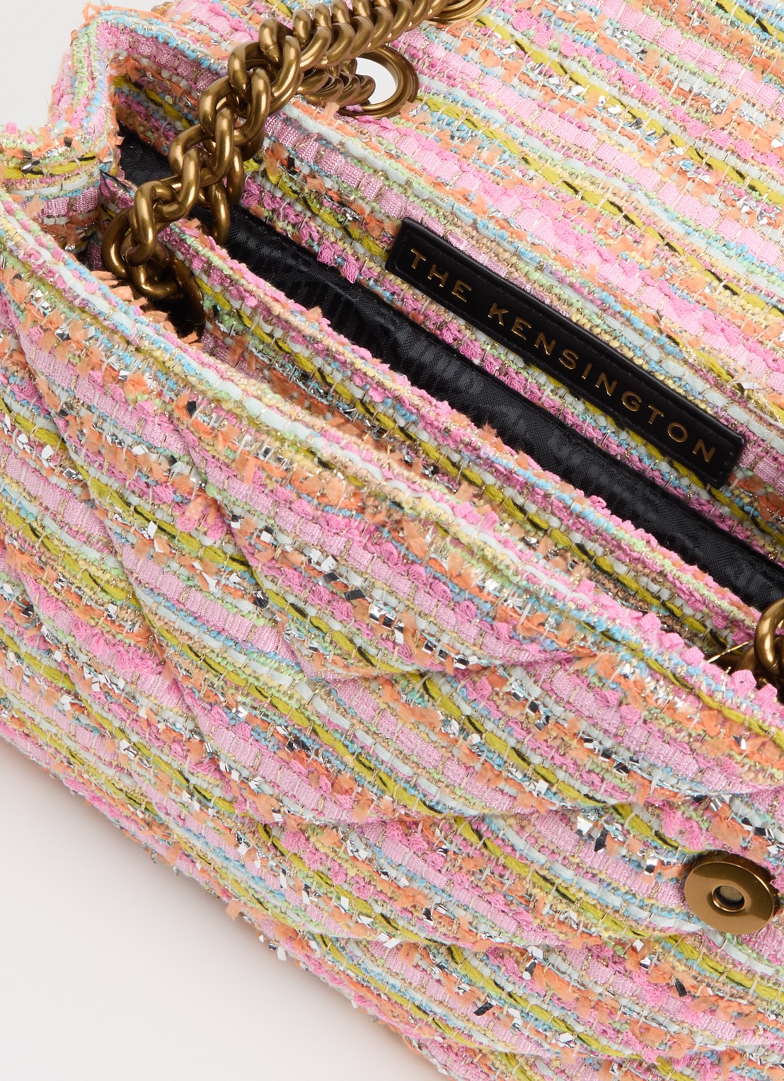 Kurt Geiger Kensington schoudertas met tweed-look - detail 5 roze