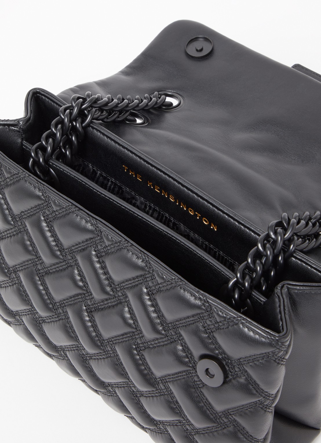 Kurt Geiger Kensington schoudertas van lamsleer - detail 2 zwart