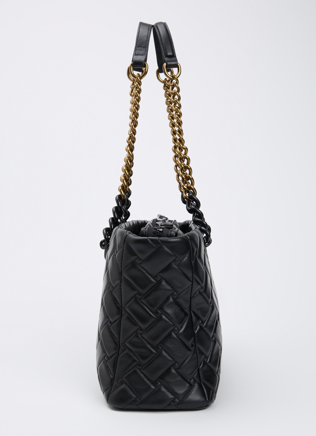 Kurt Geiger Kensington schoudertas van leer met quiltpatroon - detail 2 zwart