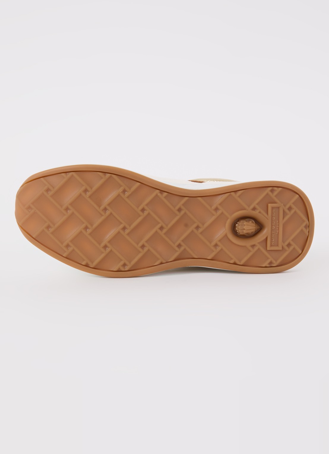 Kurt Geiger Kensington sneaker van suède met strass - detail 5 beige