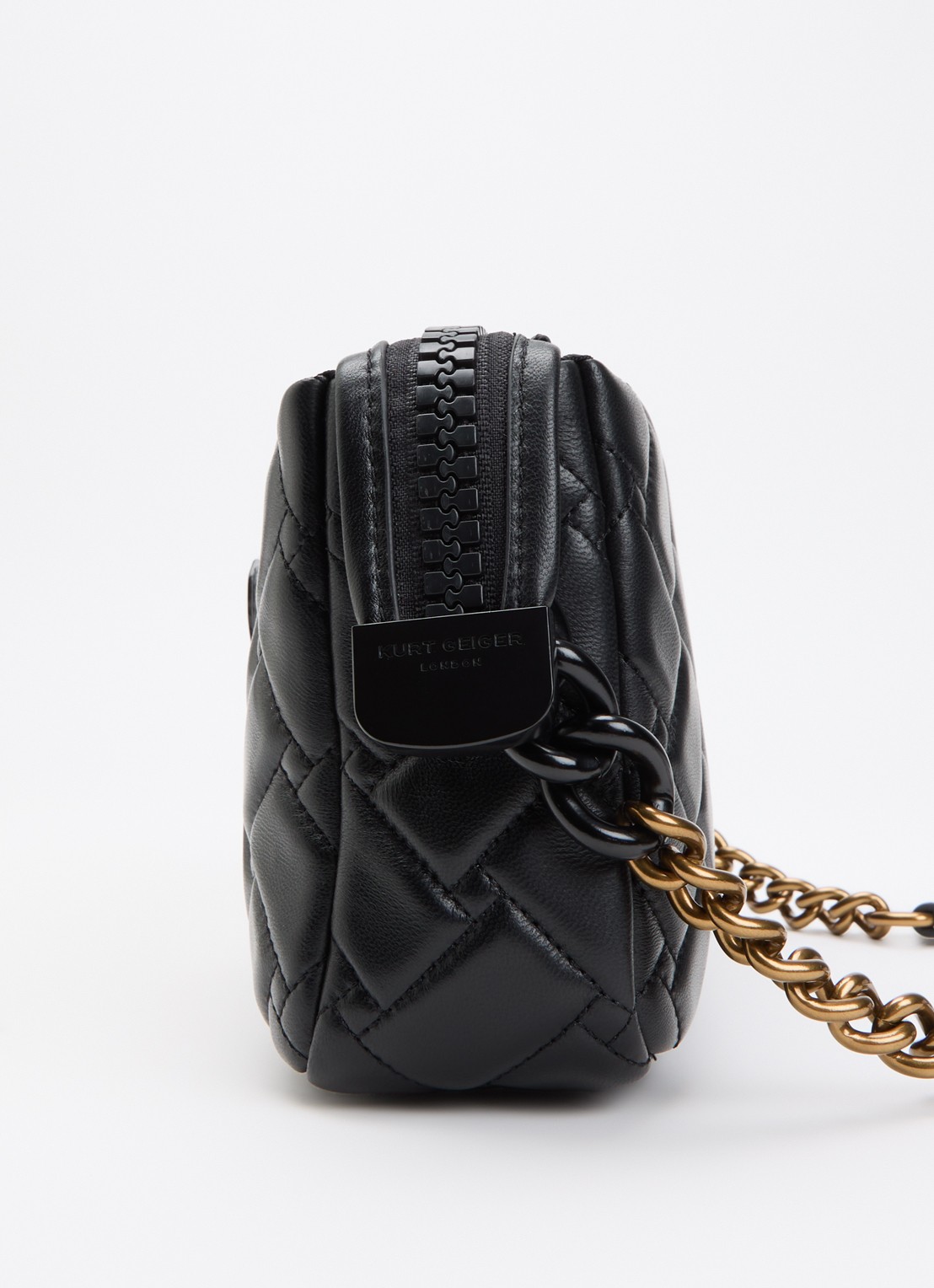 Kurt Geiger Kensington Xbody schoudertas van leer - detail 2 zwart