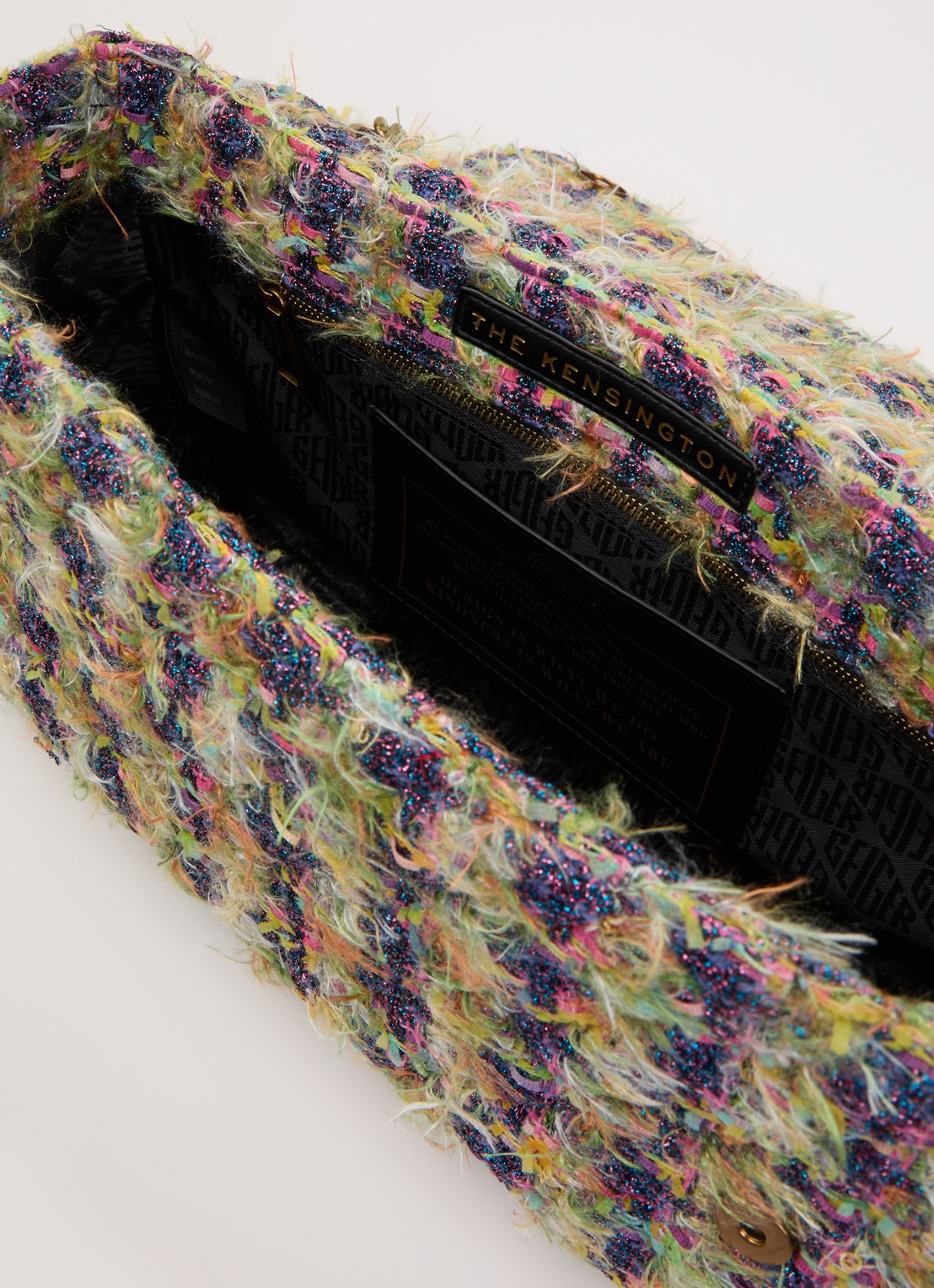Kurt Geiger Kensington XXL schoudertas met tweed-look - detail 2 multicolor