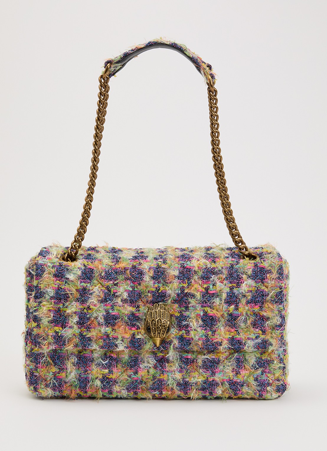 Kurt Geiger Kensington XXL schoudertas met tweed-look - voorkant 5 multicolor