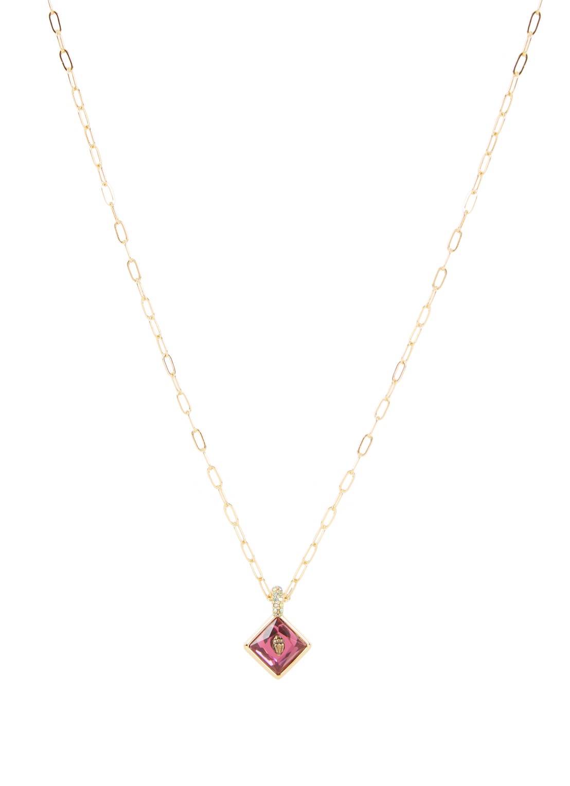 Kurt Geiger Ketting met hanger - voorkant 3 roze