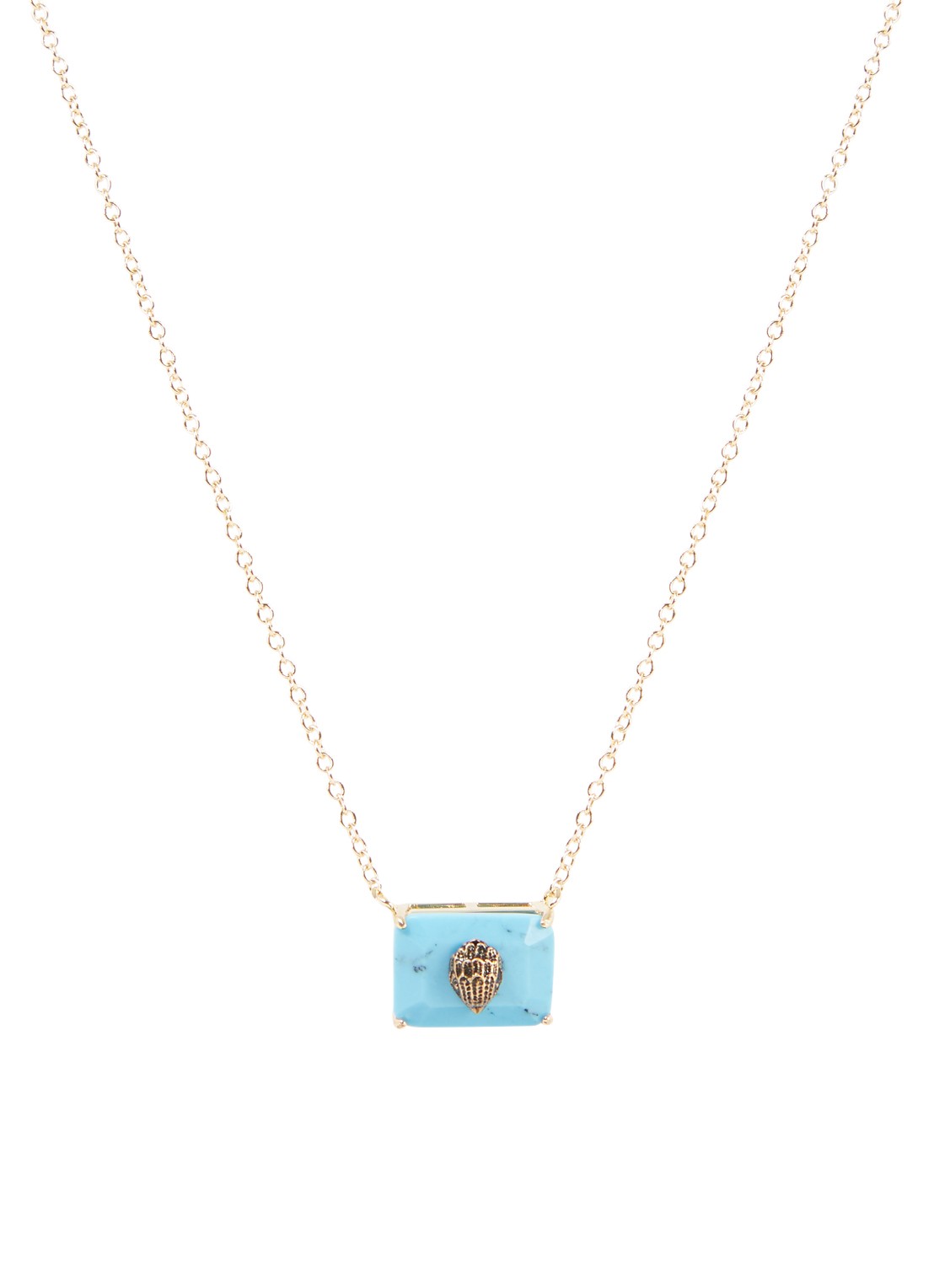 Kurt Geiger Ketting met hanger - voorkant turquoise