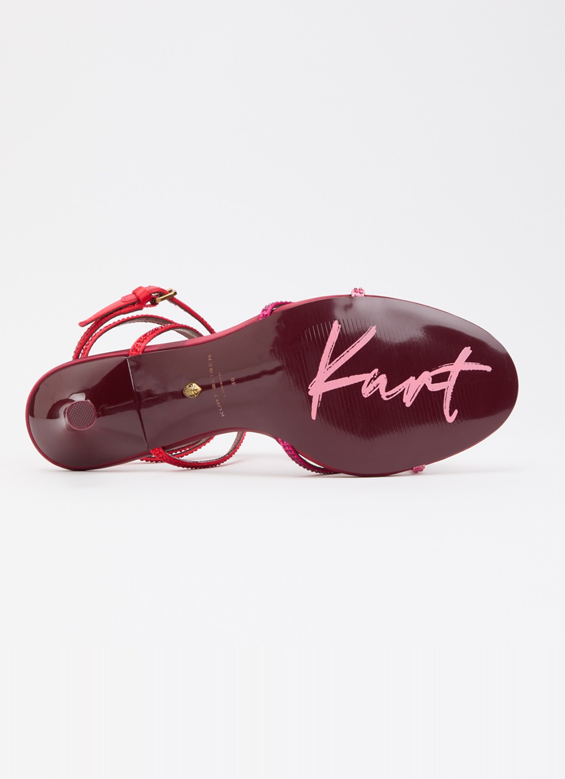 Kurt Geiger Kiss pump met strass - detail 4 rood