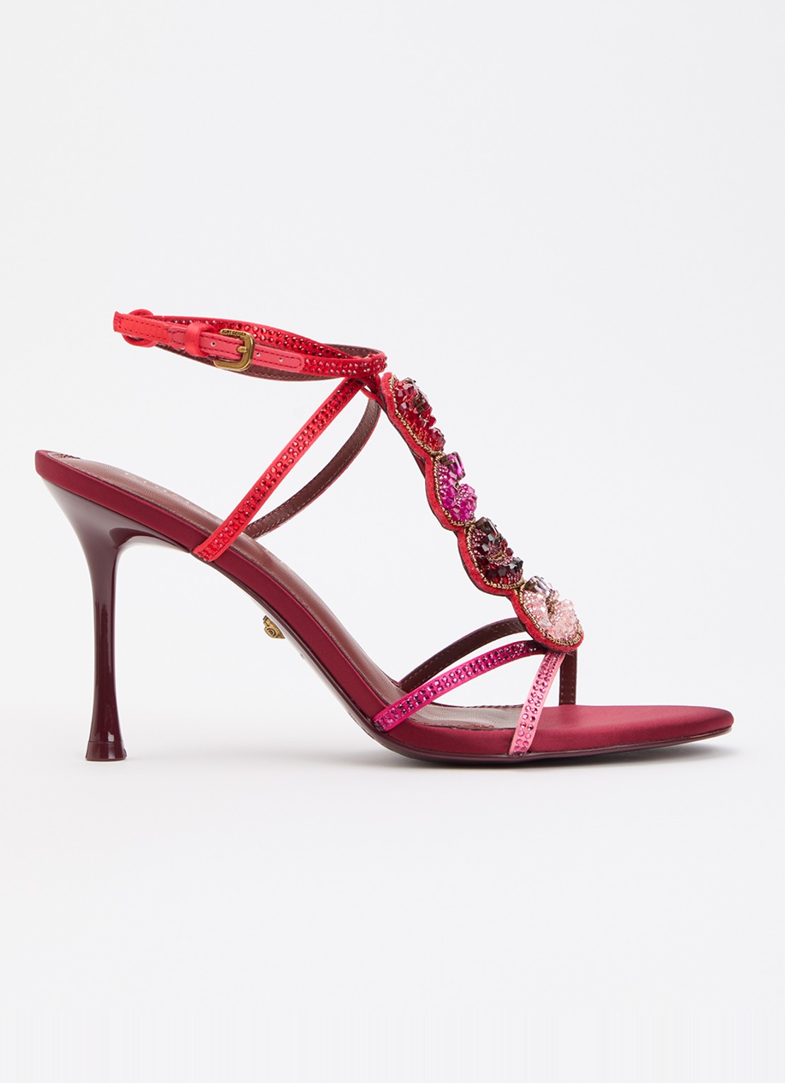 Kurt Geiger Kiss pump met strass - voorkant rood