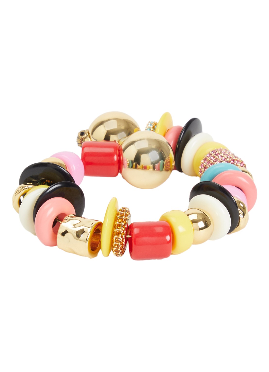 Kurt Geiger Kralenarmband met kristal - voorkant 2 multicolor